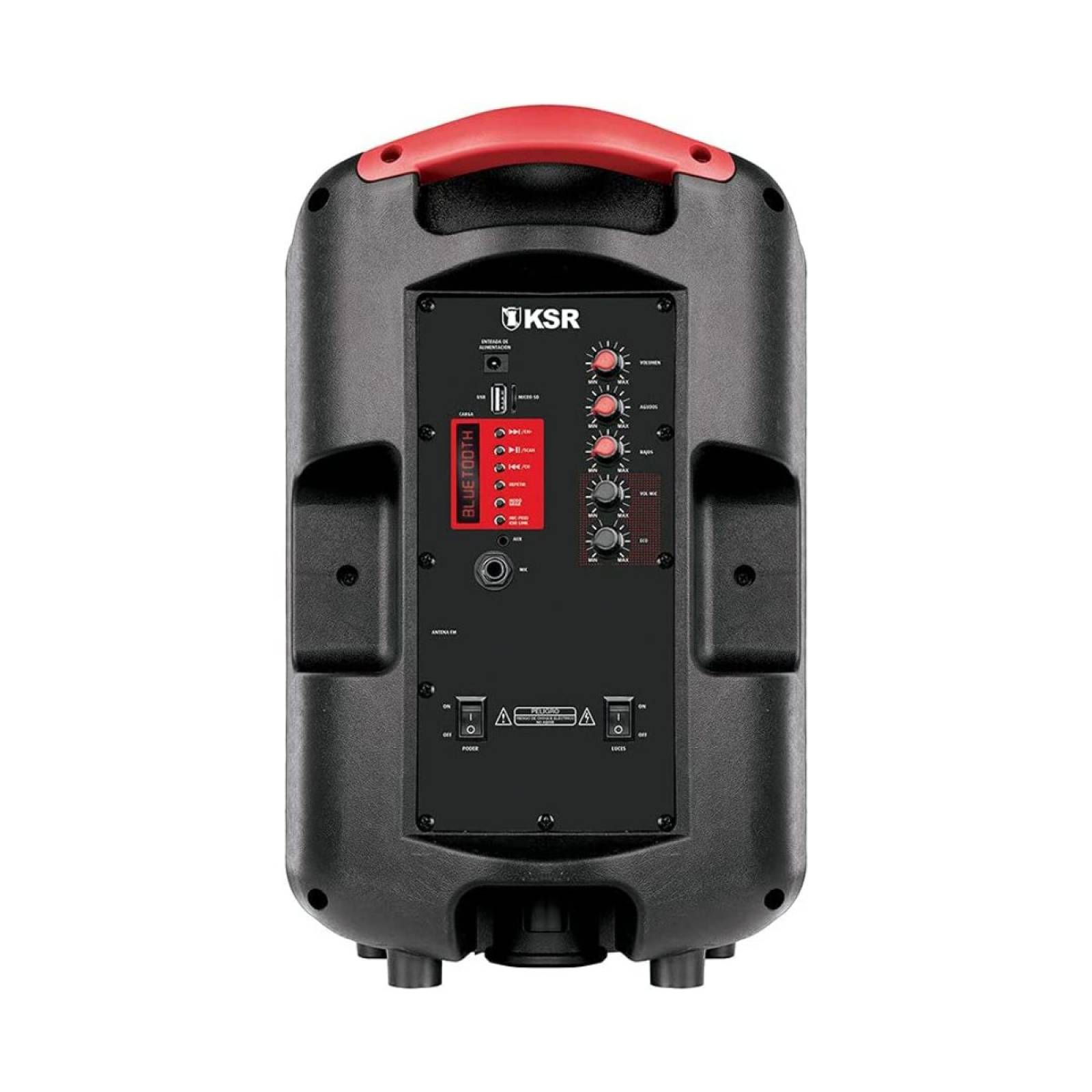 Bafle Profesional Recargable 8 Pulgadas KSR MSA-7908RED