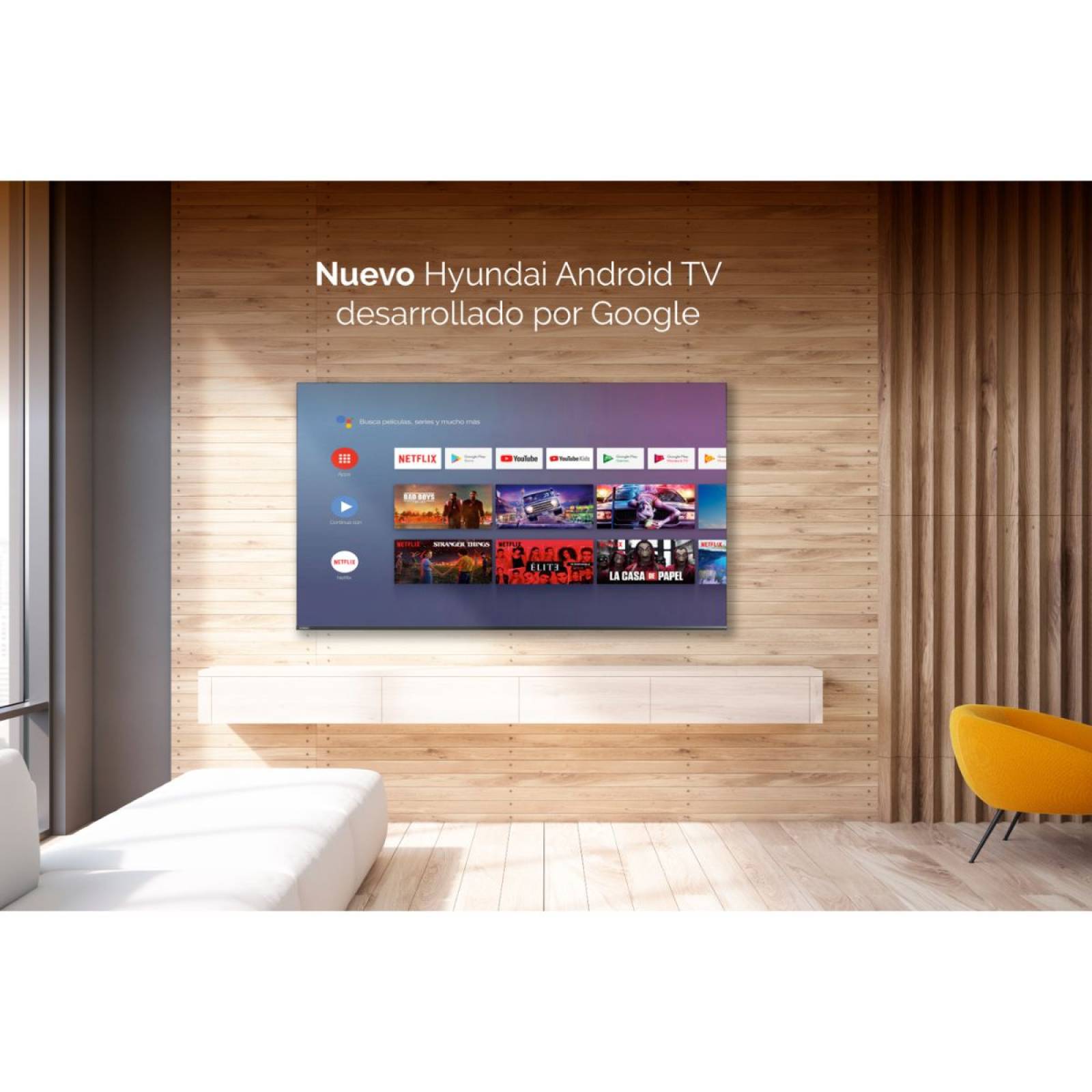 Pantalla 43 Pulgadas Hyundai LED Android TV Full HD HYLED4321AIM