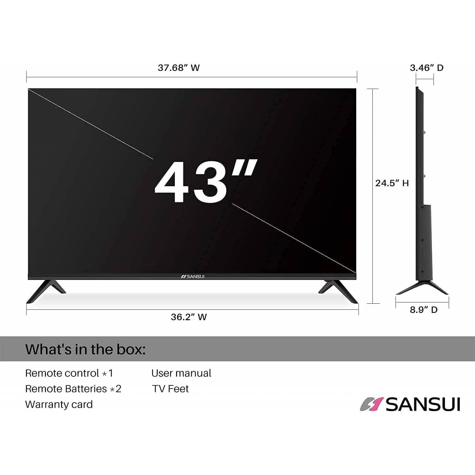 Pantalla 43 Pulgadas Sansui DLED Roku TV Full HD SMX43D6FR