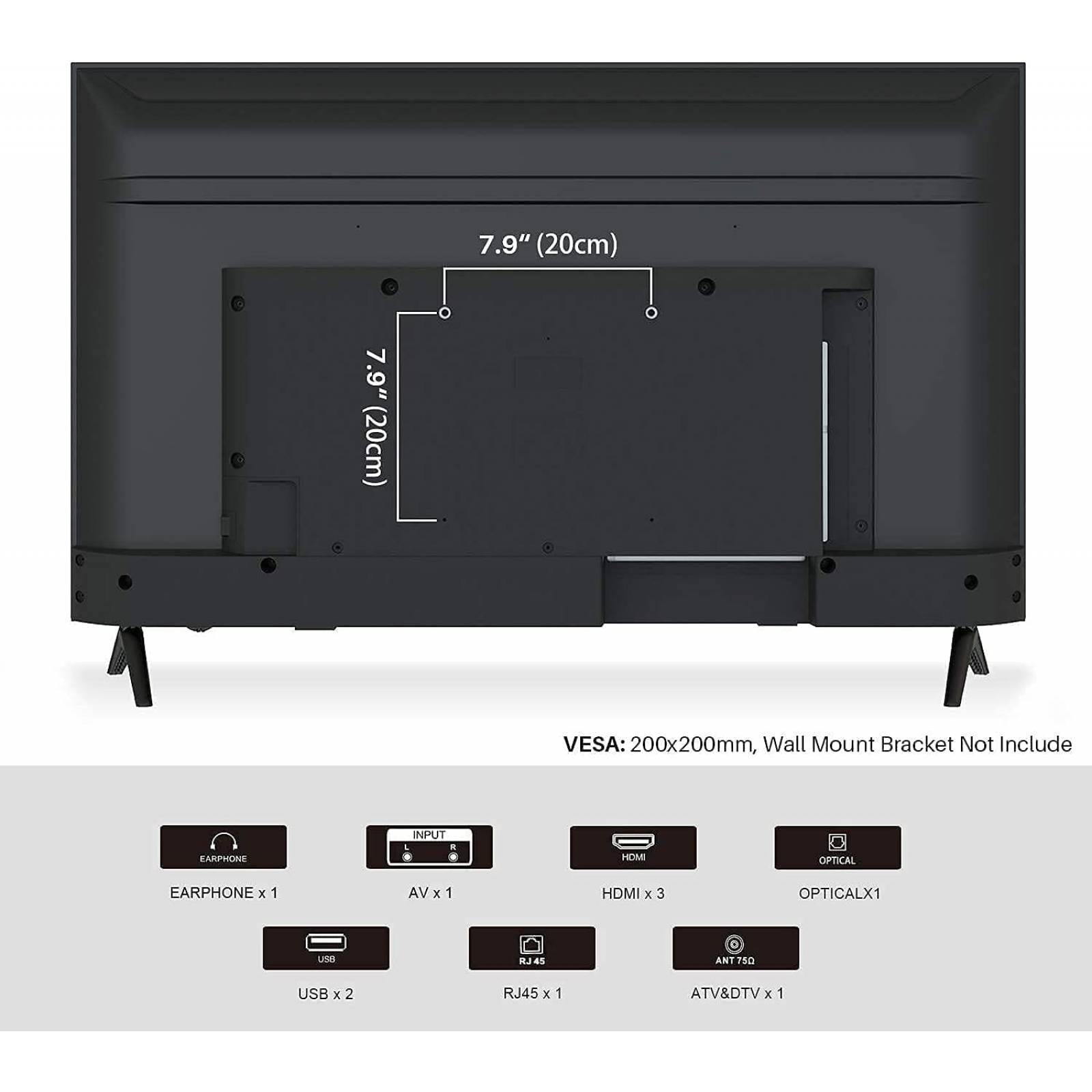 Pantalla 43 Pulgadas Sansui DLED Roku TV Full HD SMX43D6FR