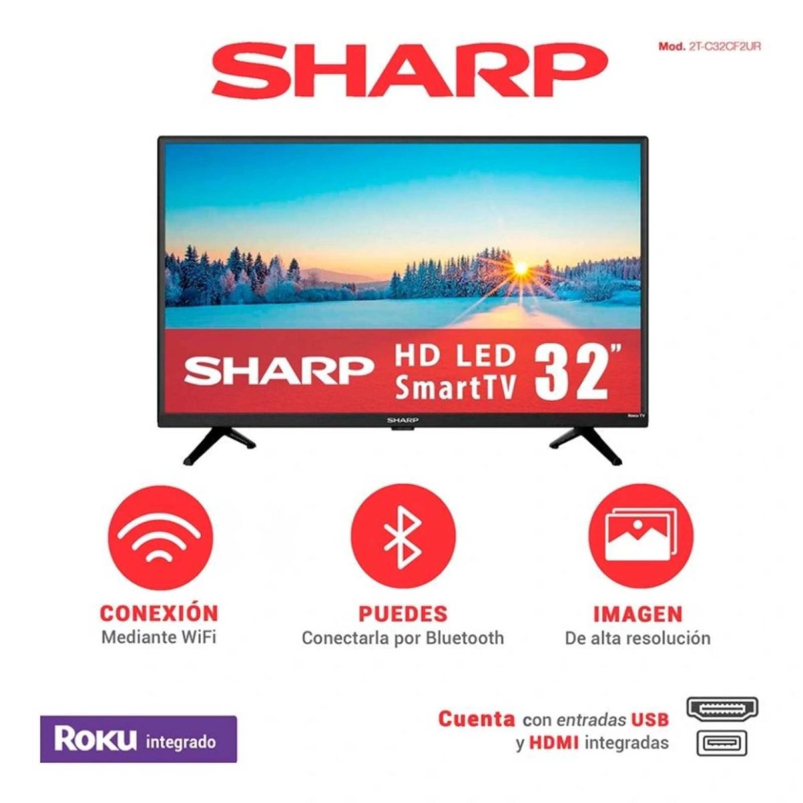 Pantalla 40 Pulgadas Sharp led Roku tv full hd 2tc40ef4ur