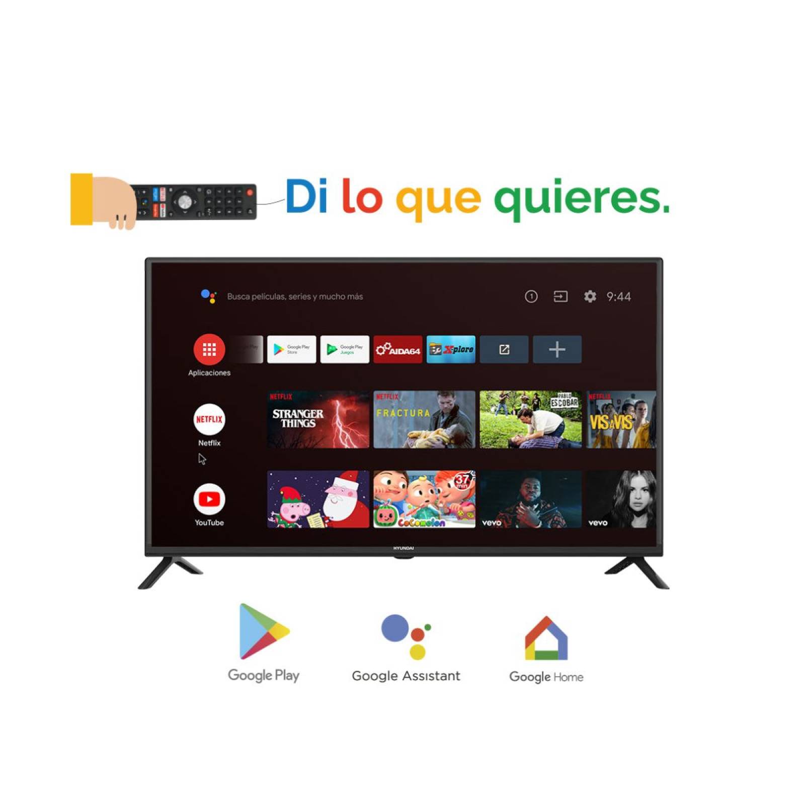 Pantalla Hyundai 39 Pulgadas Led Full HD Android tv hyled399aim