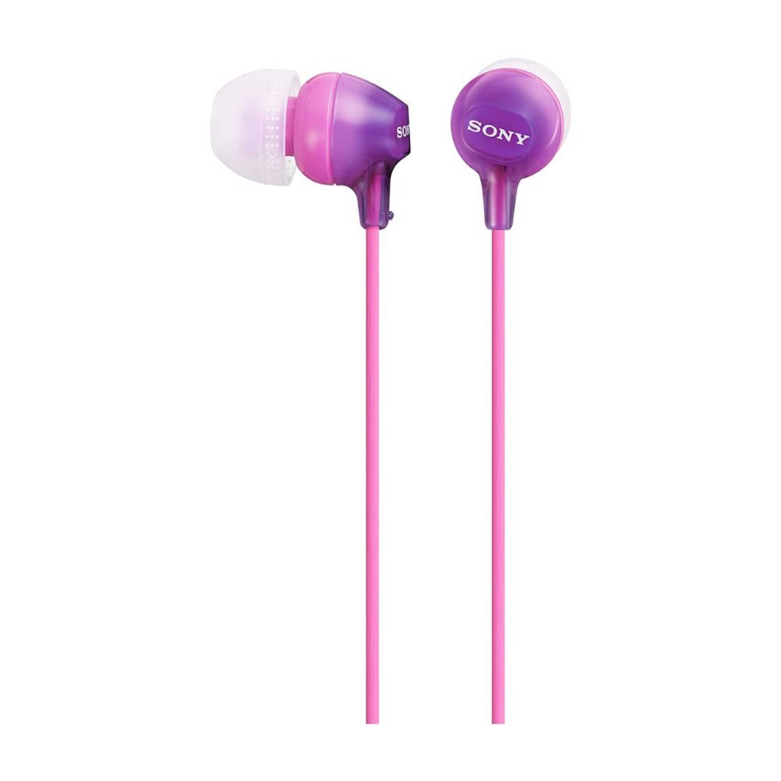 Audífonos Sony In Ear 9 Mm 8 - 22 Hz Violeta Mdr-Ex15lpv