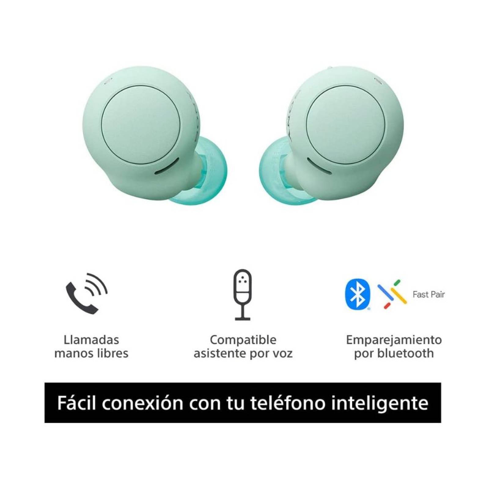Audífonos Inalámbricos Bluetooth Sony wf-c500-Verde