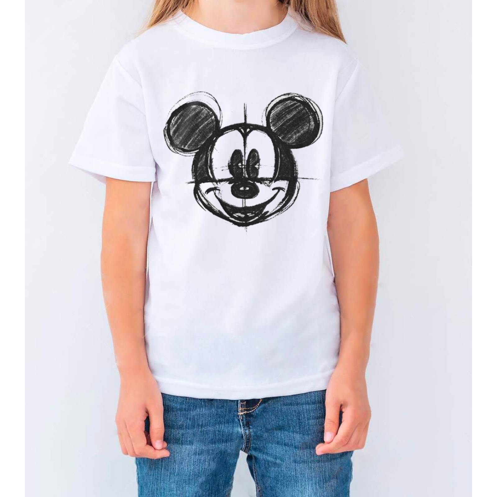 Playera Disney Mickey Mouse para Niña, Blanca, Talla G