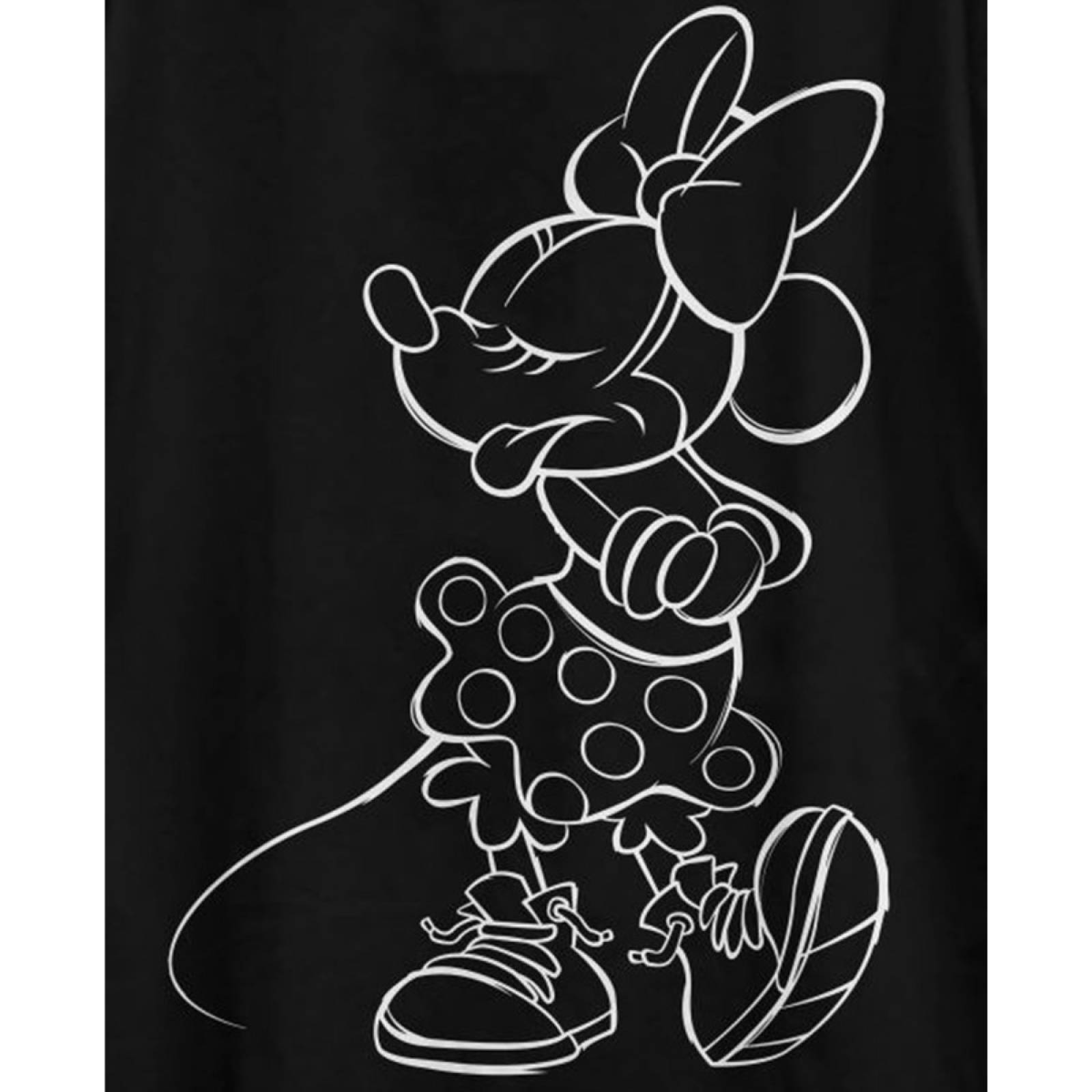 Playera Disney Minnie Mouse para Niña, Negro, Talla CH