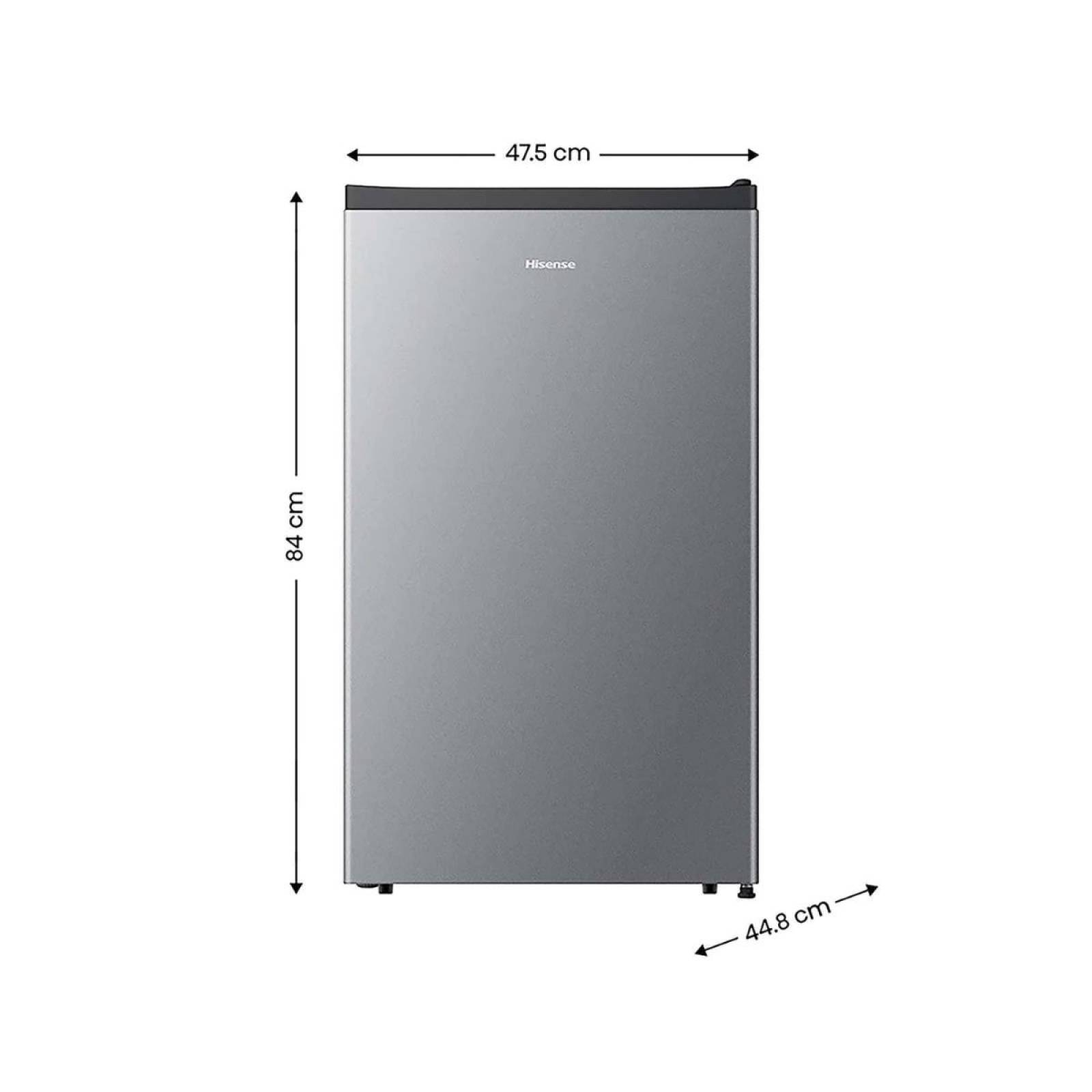 Frigobar Hisense 3.3 pies Cúbicos gris rr33d6agx1