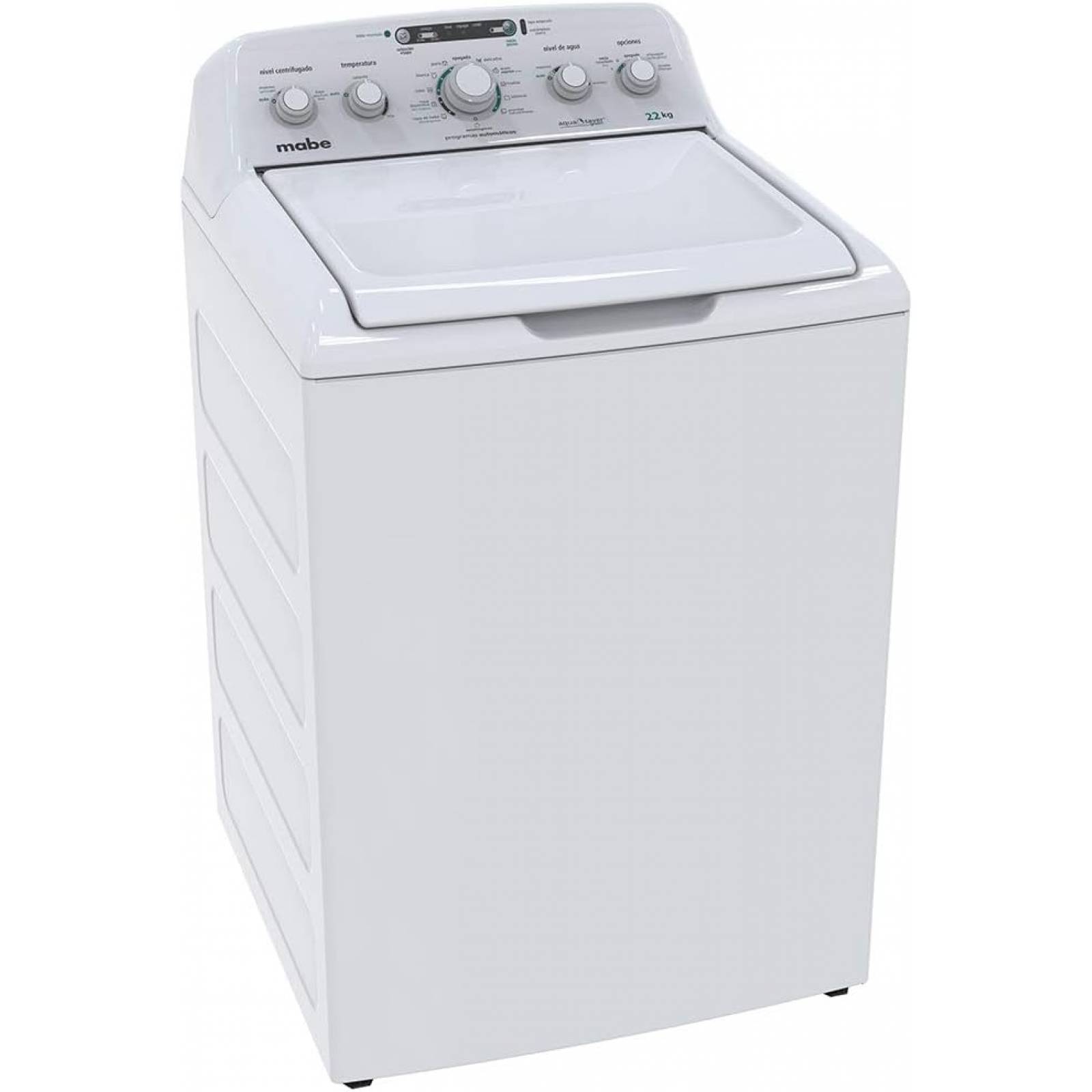 Lavadora 22kg Automática carga superior 11 ciclos Blanco Mabe