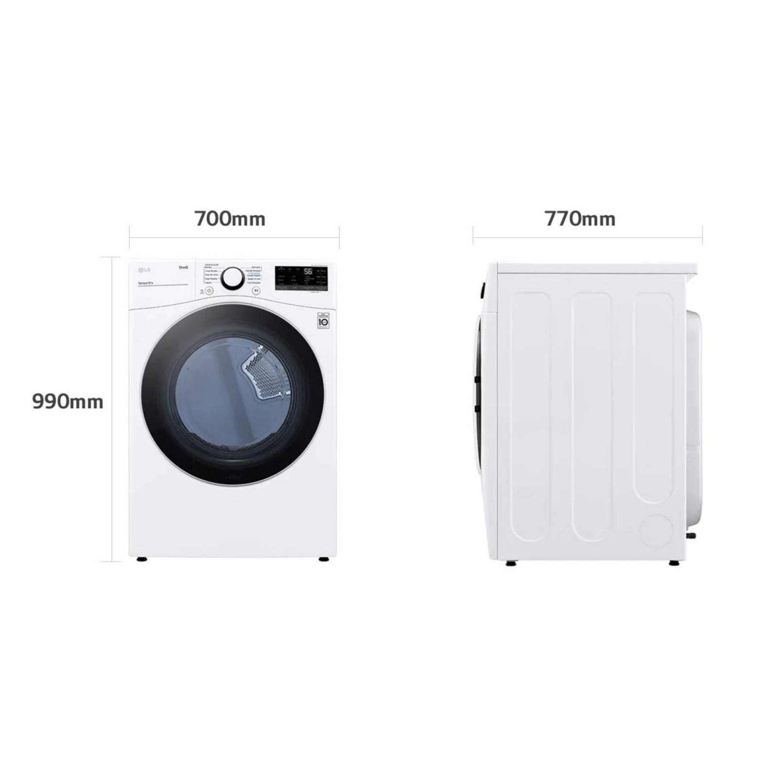 Lavadora 22 kilos carga Frontal LG wm22wv26sr