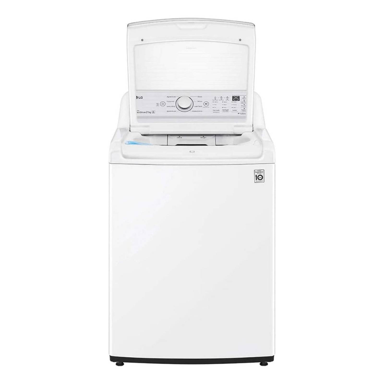 Lavadora LG carga superior con agitador Inverter dd con 6 Motion dd 21 kg blanco