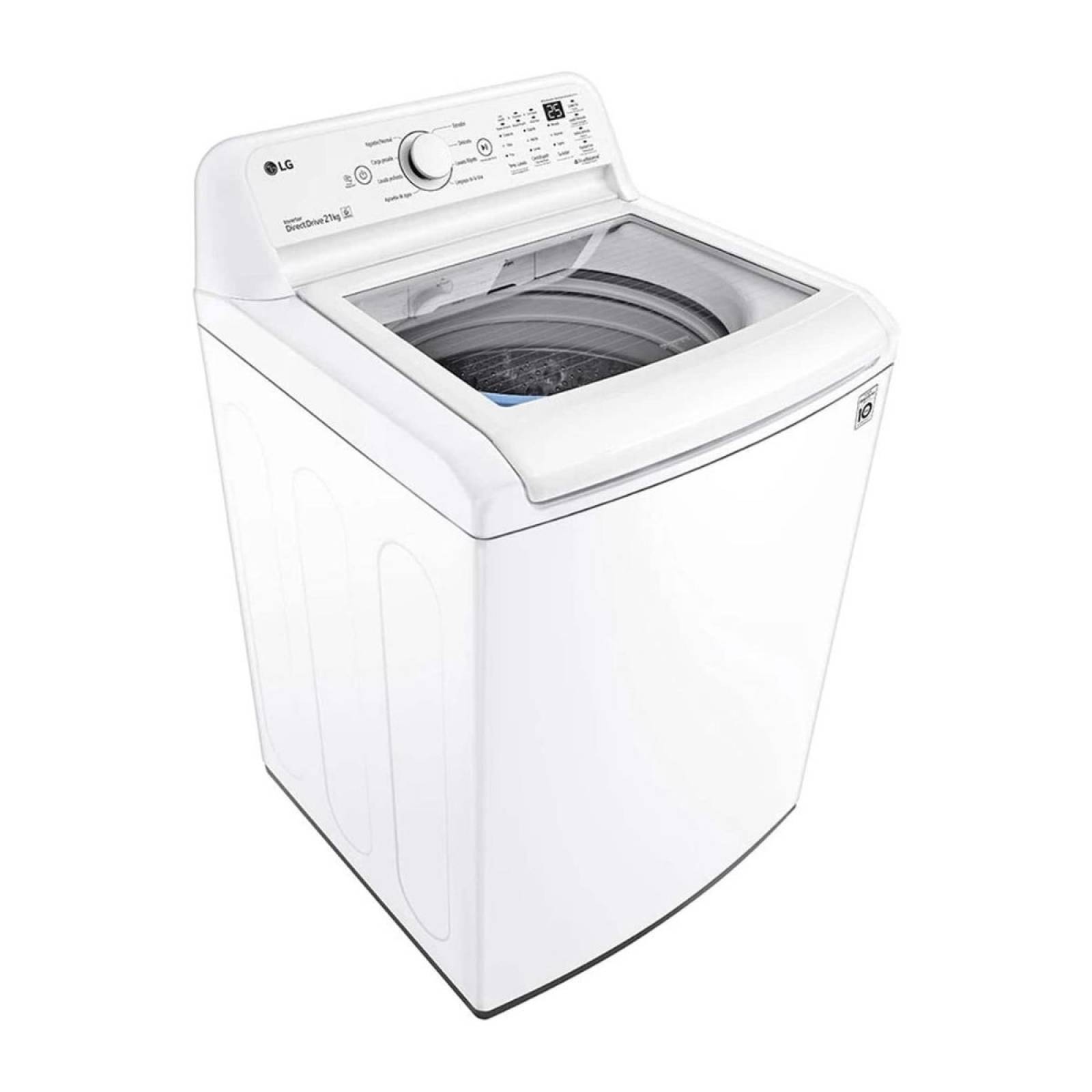 Lavadora LG carga superior con agitador Inverter dd con 6 Motion dd 21 kg blanco