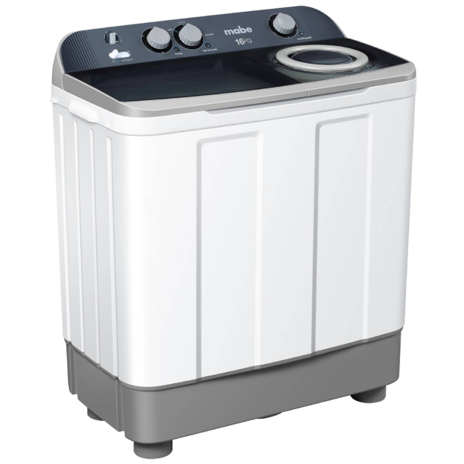Lavadora Doble tina Semiautomática 16 kilos Mabe lmdx6123pbab0
