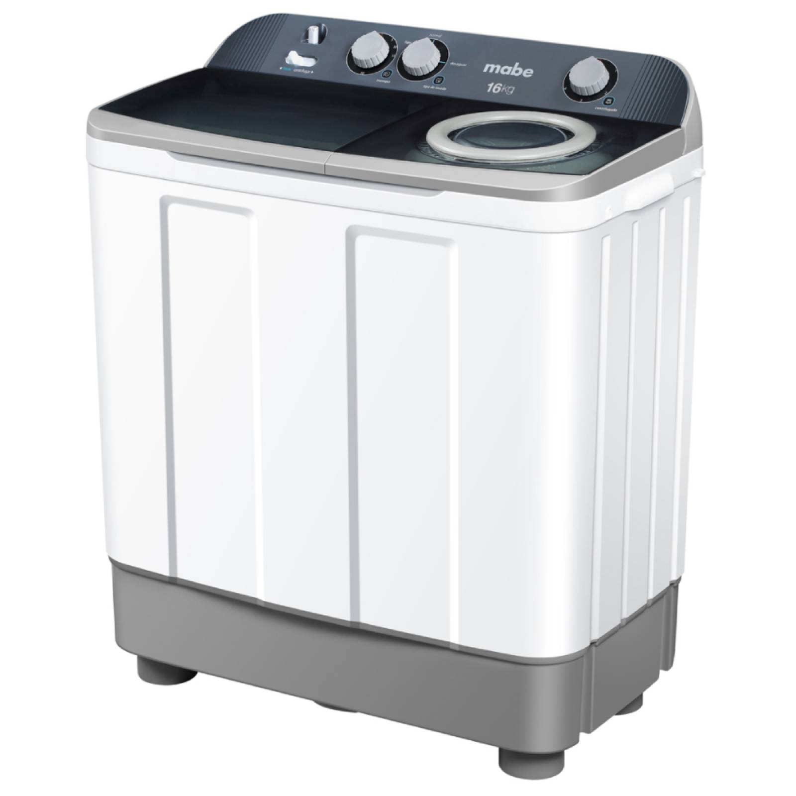 Lavadora Doble tina Semiautomática 16 kilos Mabe lmdx6123pbab0