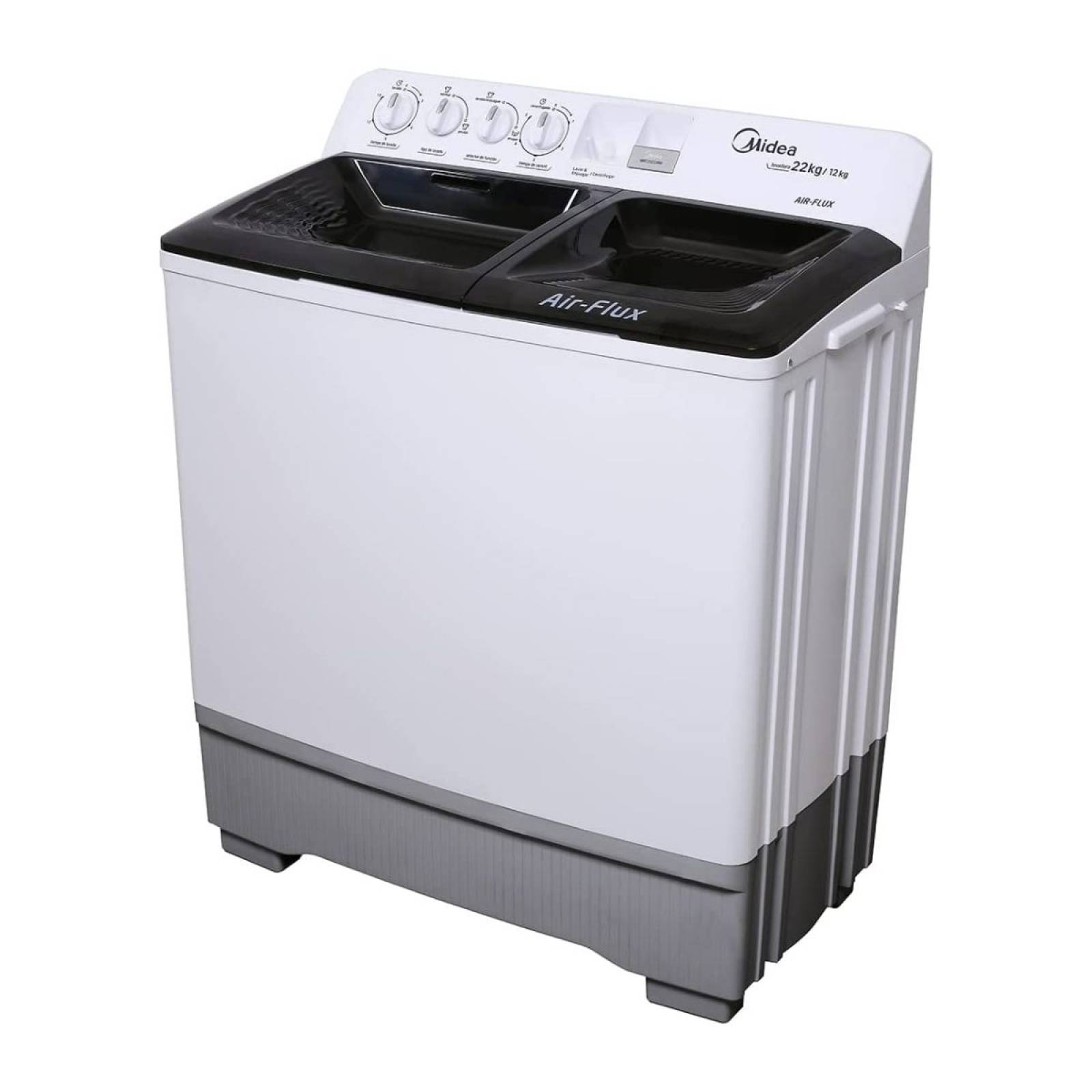 Lavadora Midea doble Tina 22kg Blanca triple Función Air Flux