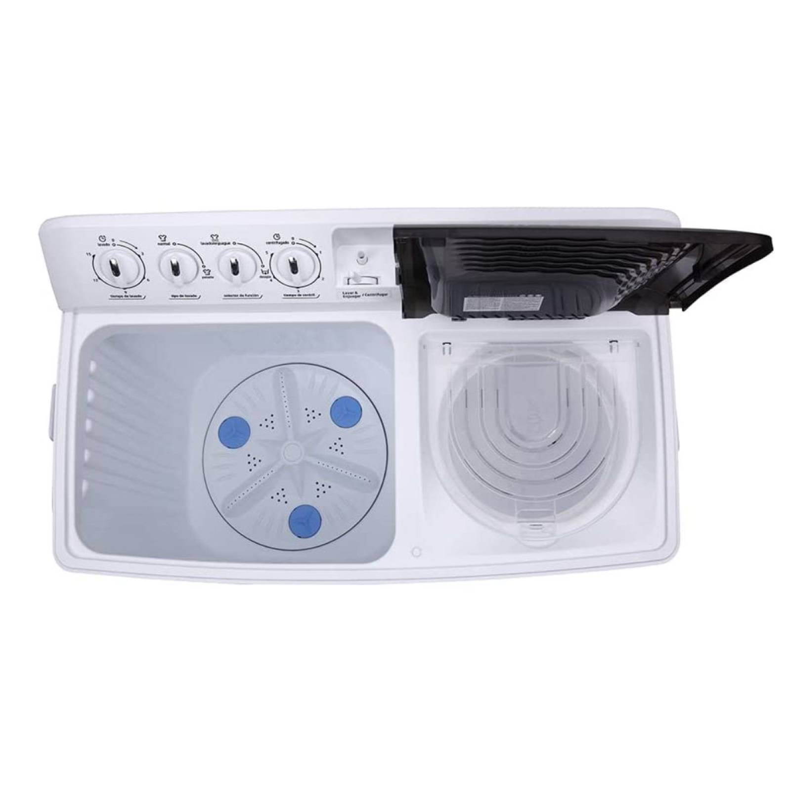 Lavadora Midea doble Tina 22kg Blanca triple Función Air Flux