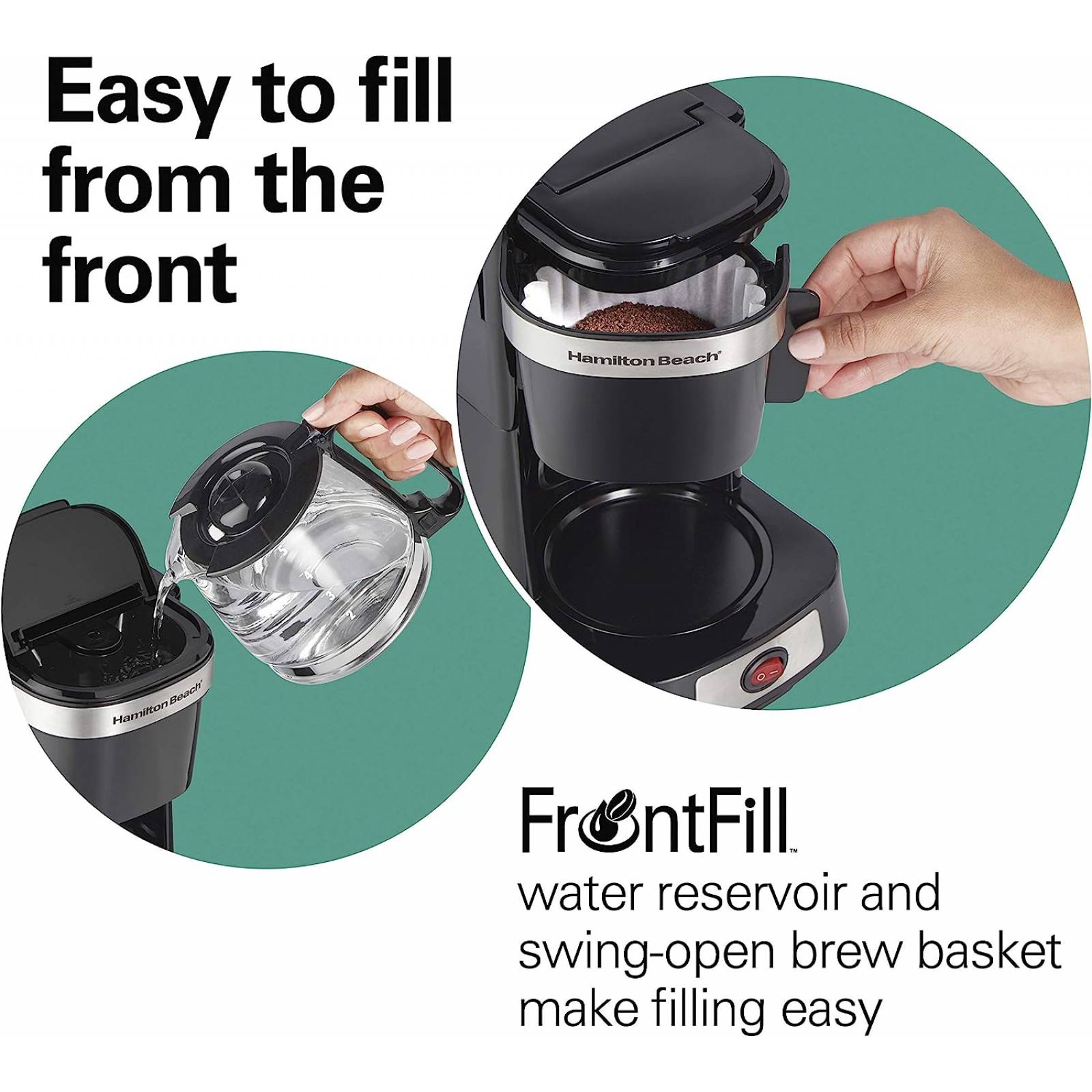Hamilton Beach cafetera Compacta 5 tazas jarra de vidrio