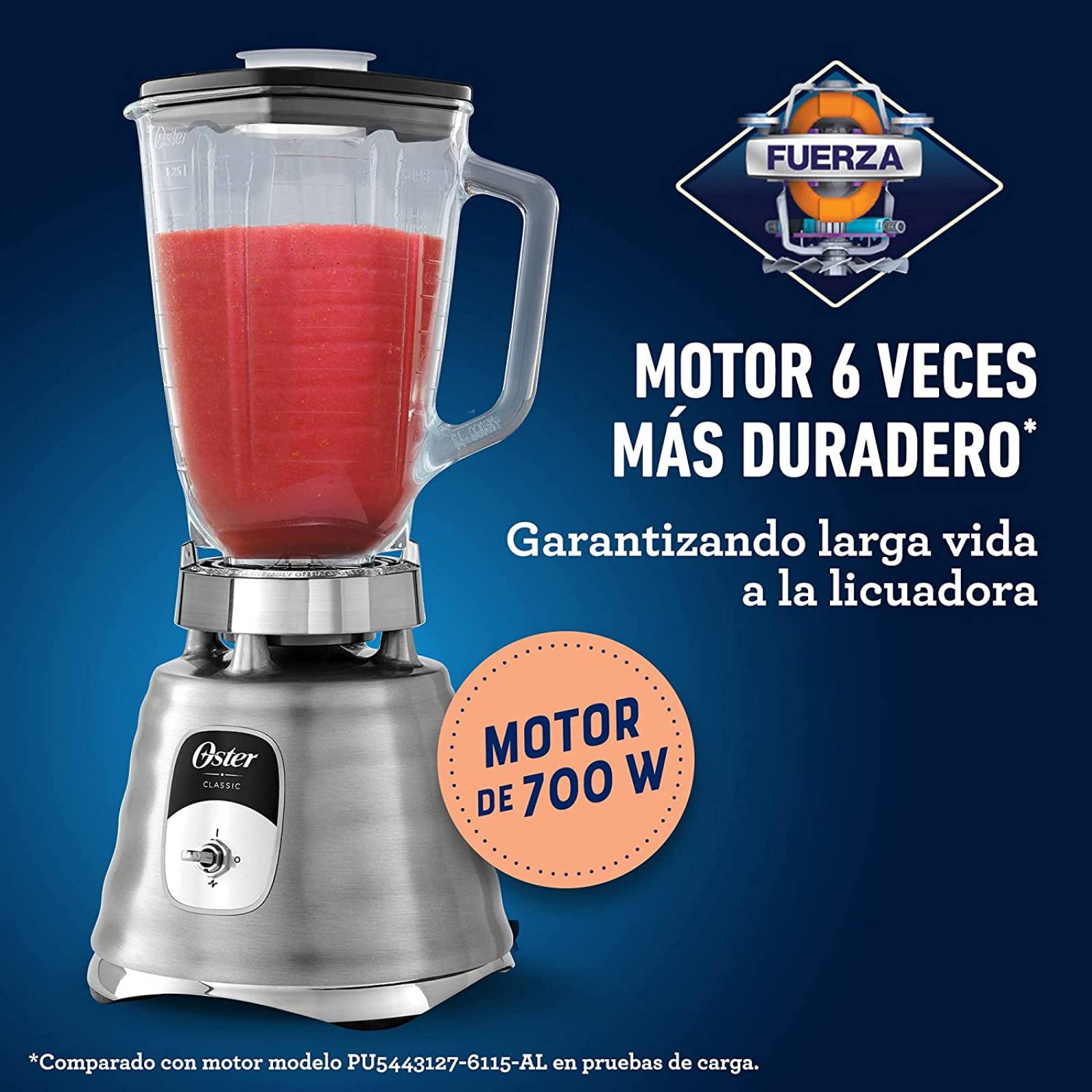 Licuadora Clásica Oster vaso de vidrio 2 Velocidades blst4127013