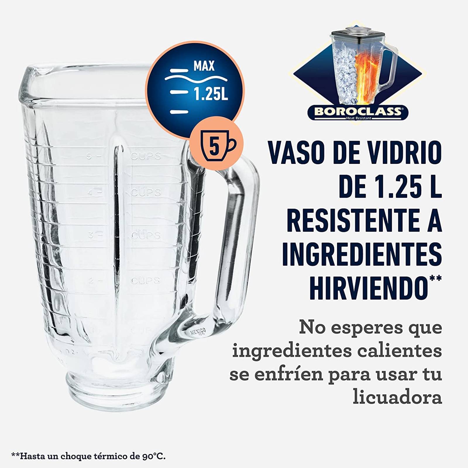 Licuadora Clásica Oster vaso de vidrio 2 Velocidades blst4127013