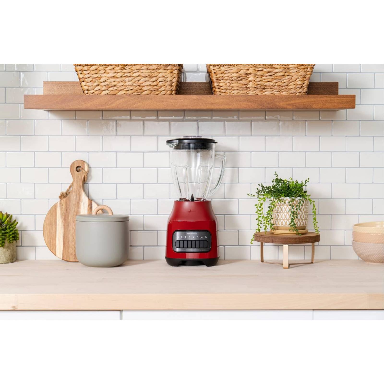 Licuadora Oster con vaso de Vidrio 6 Velocidades blstpegrpb