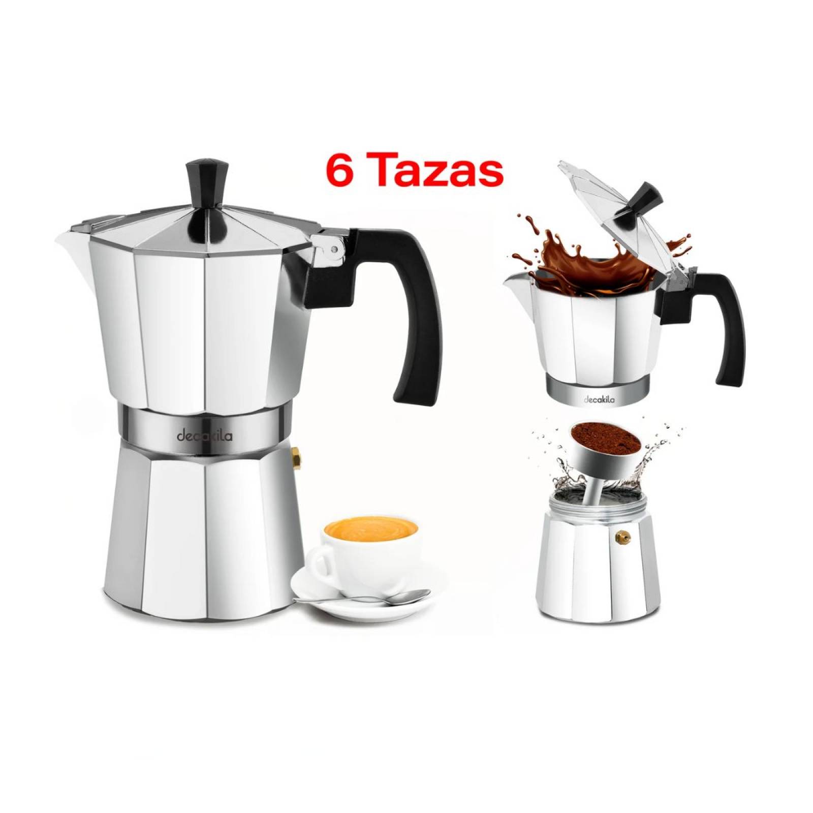 Cafetera Expresso personal aluminio no Eléctrica Decakila