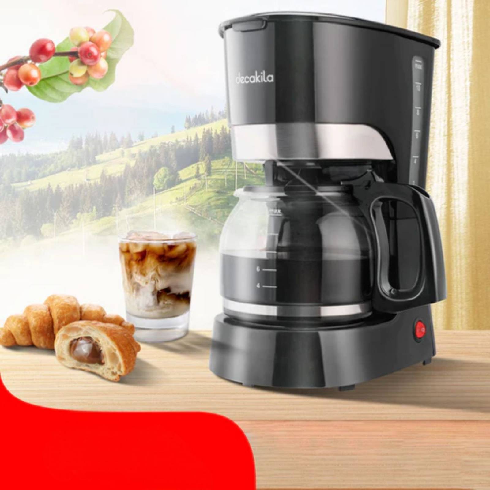 Cafetera 12 tazas filtro Permanente Decakila