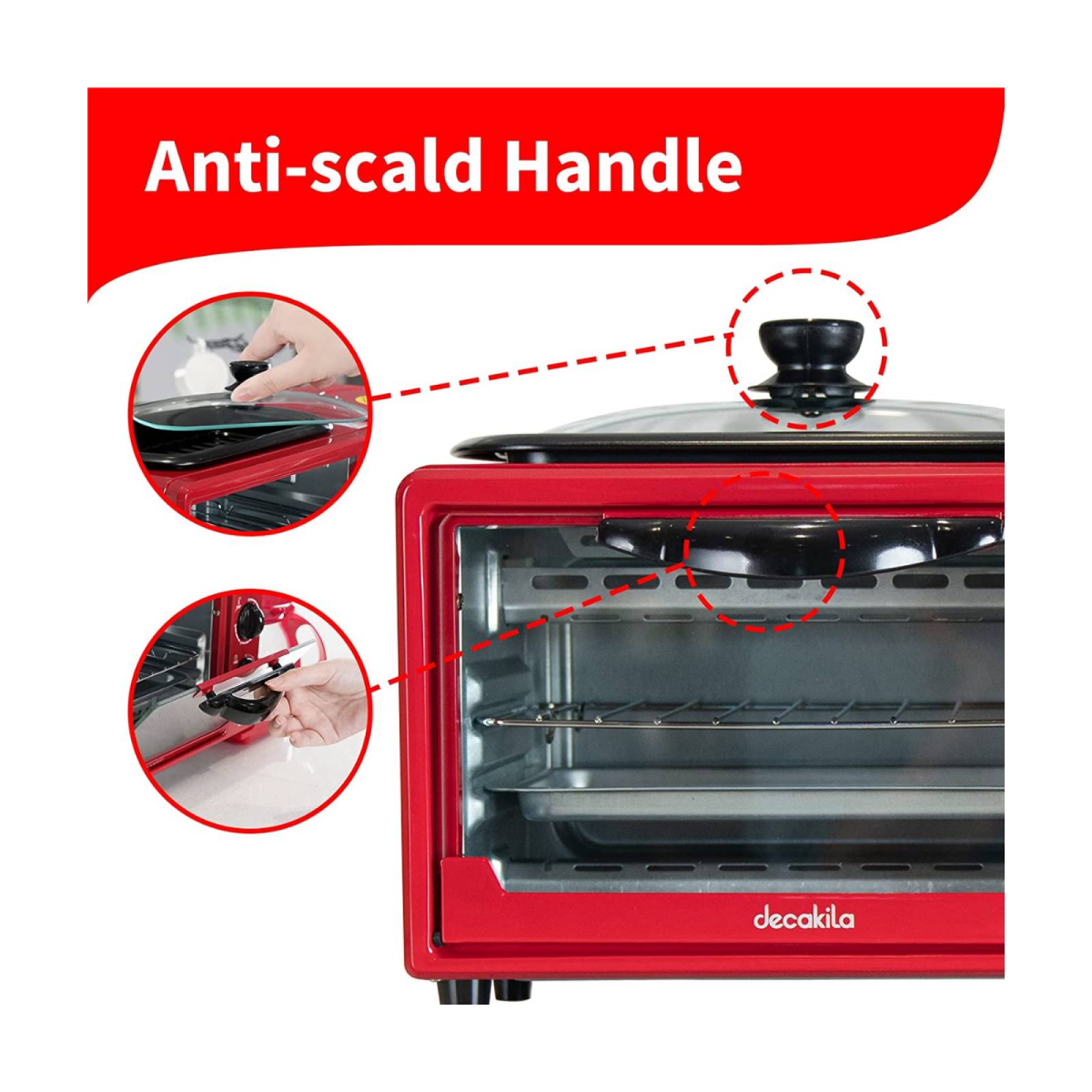 Horno 3 en 1: Tostador, Cafetera y Parrilla Decakila