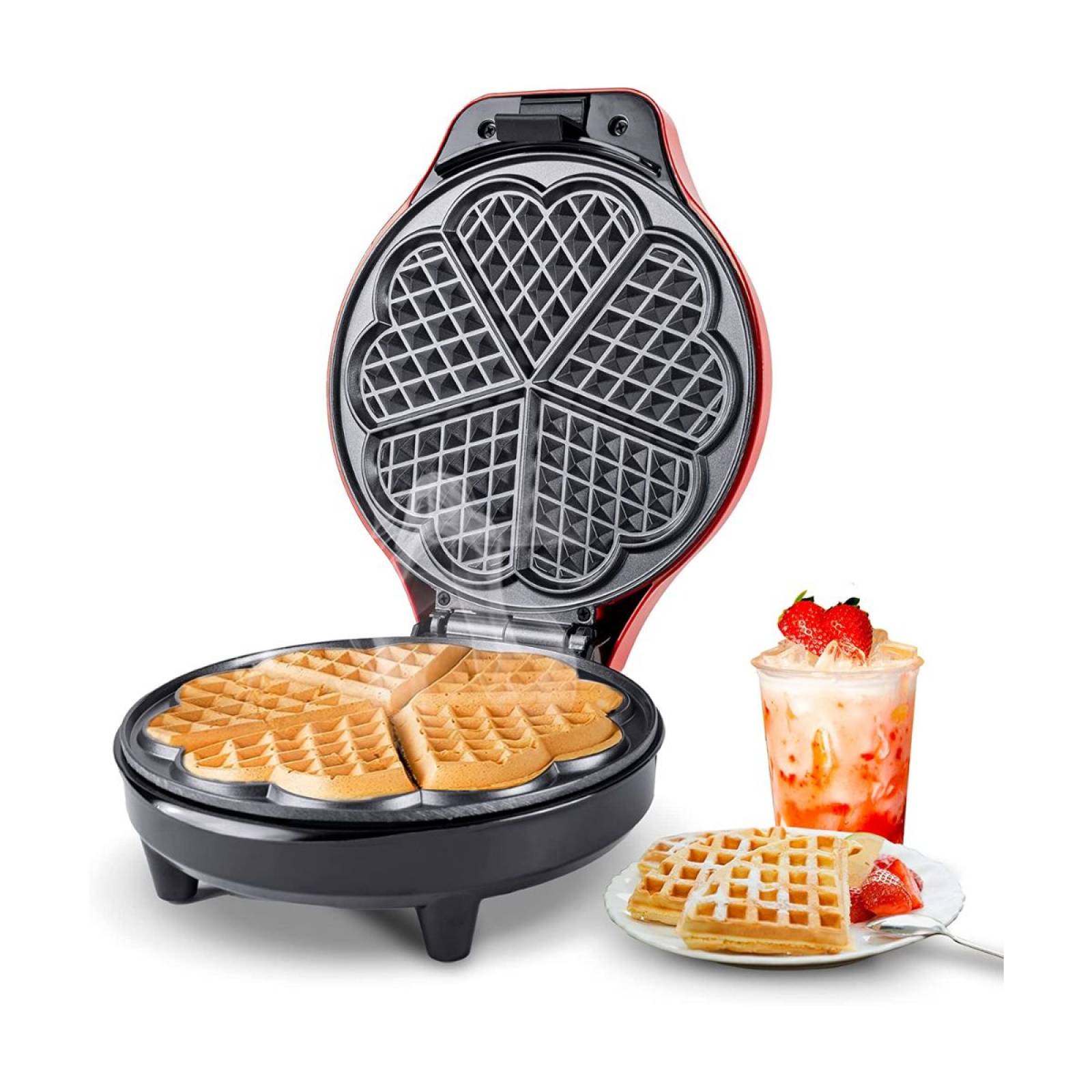 Máquina para Waffles Antiadherente 1000 W Roja Decakila KUEC016W – decashop