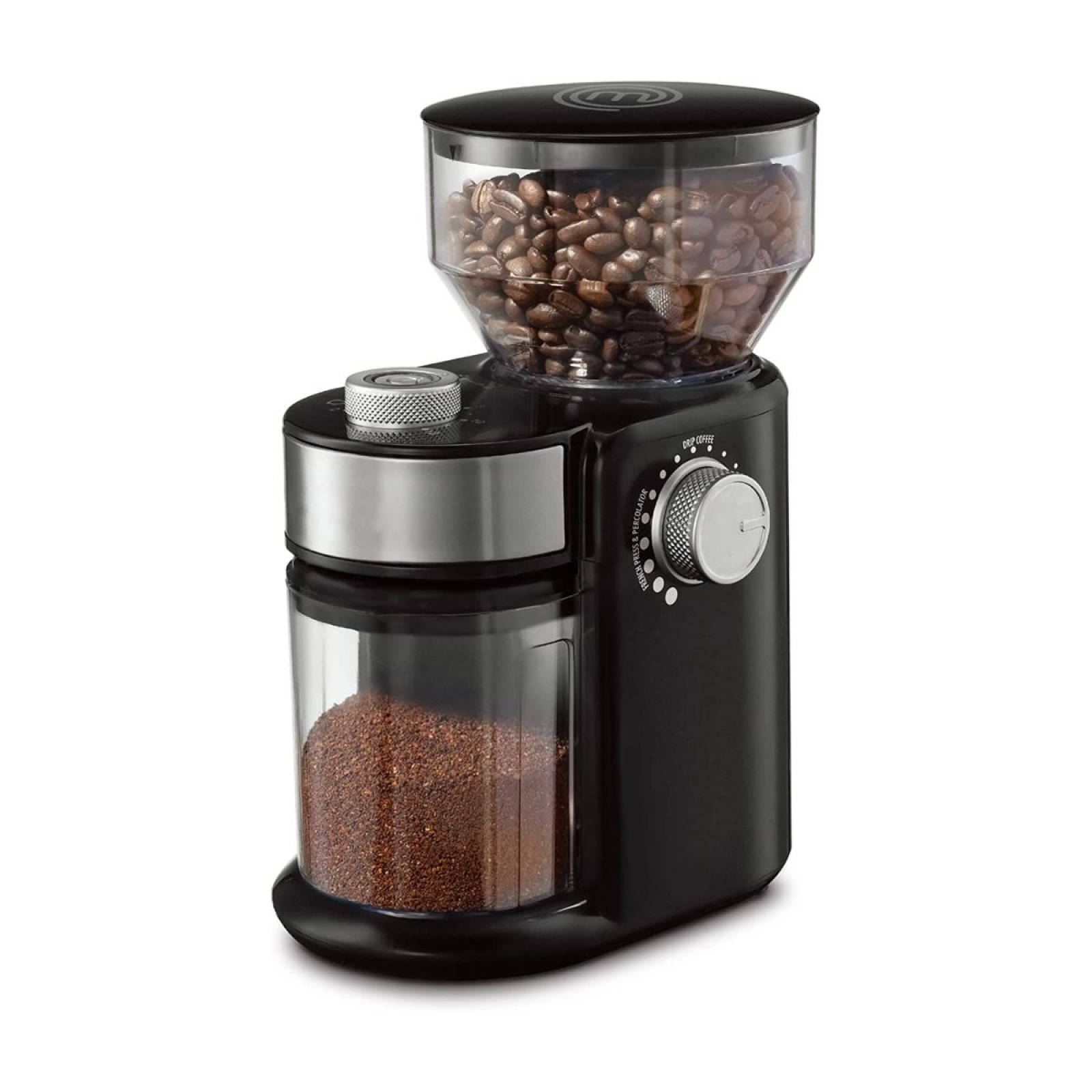 Molino para Café y Especias Masterchef 200 gramos Powergrind negro mk-cg-12k
