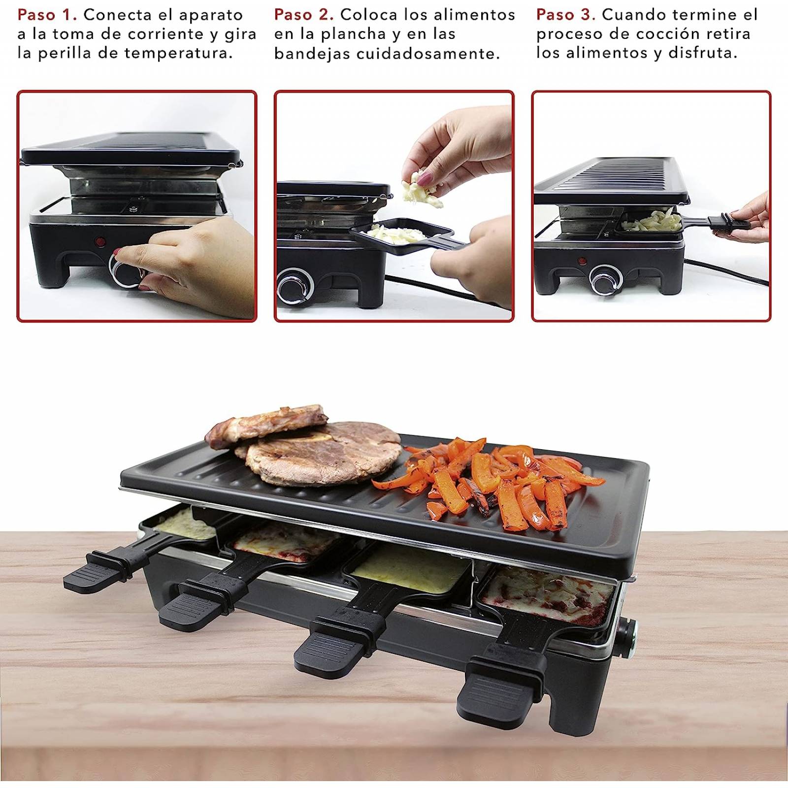 Parrilla Eléctrica Raclette Antiadherente Rca rc-47