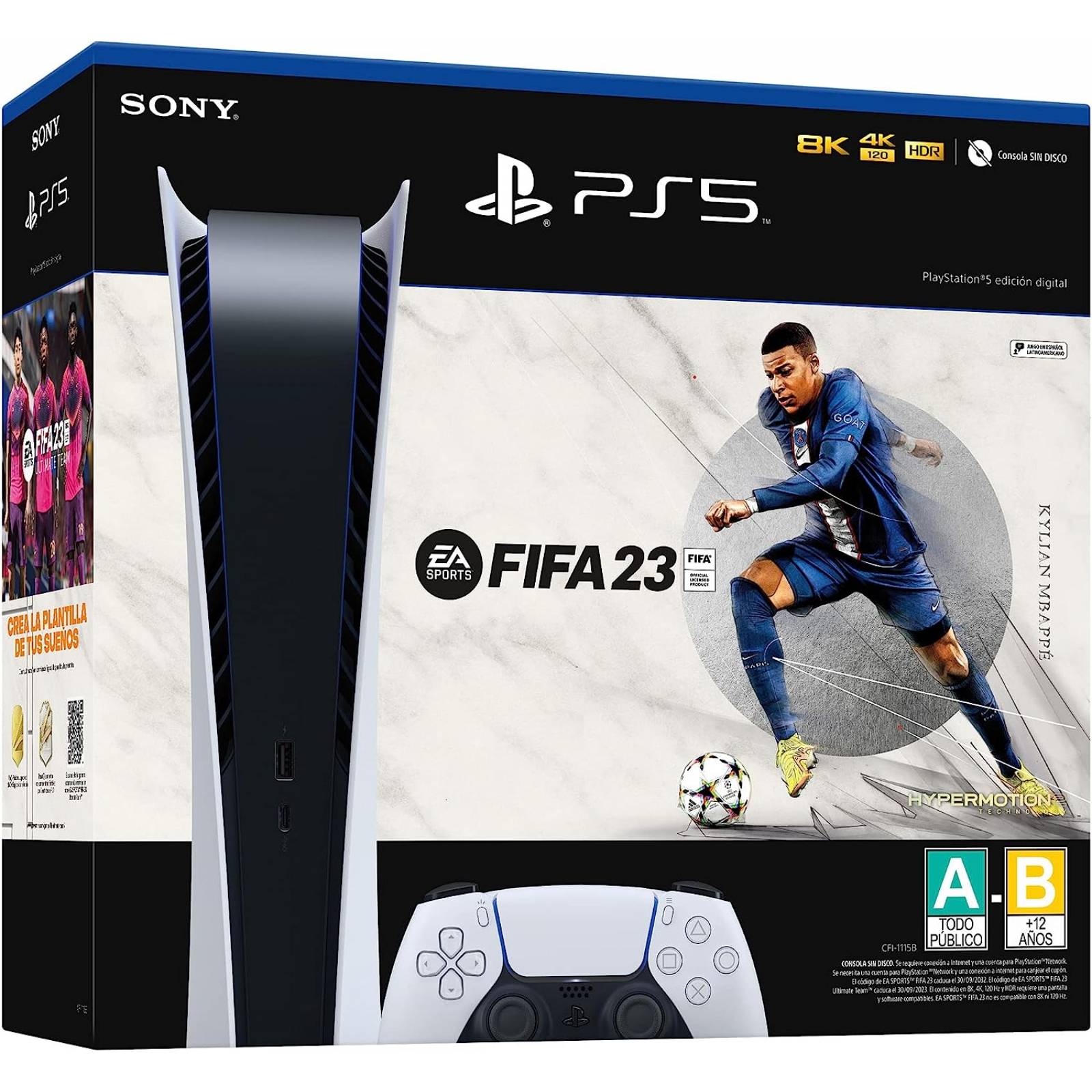 Playstation 5 Edición Digital 825 GB SSD + FiFa 23