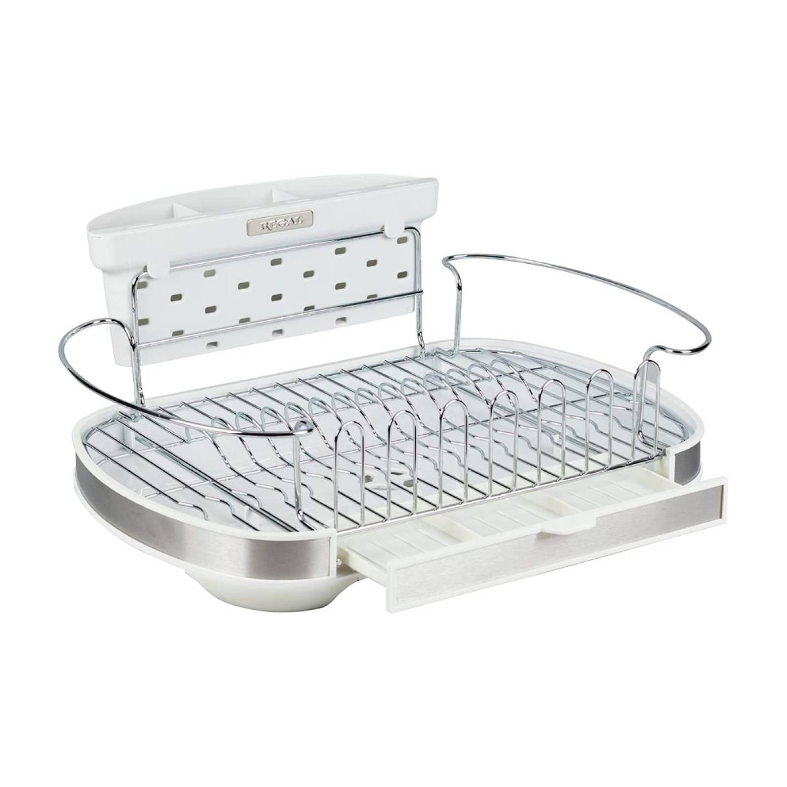Escurridor Vasconia Regal Blanco con Porta Cubiertos Desmontable 55820-Blanco