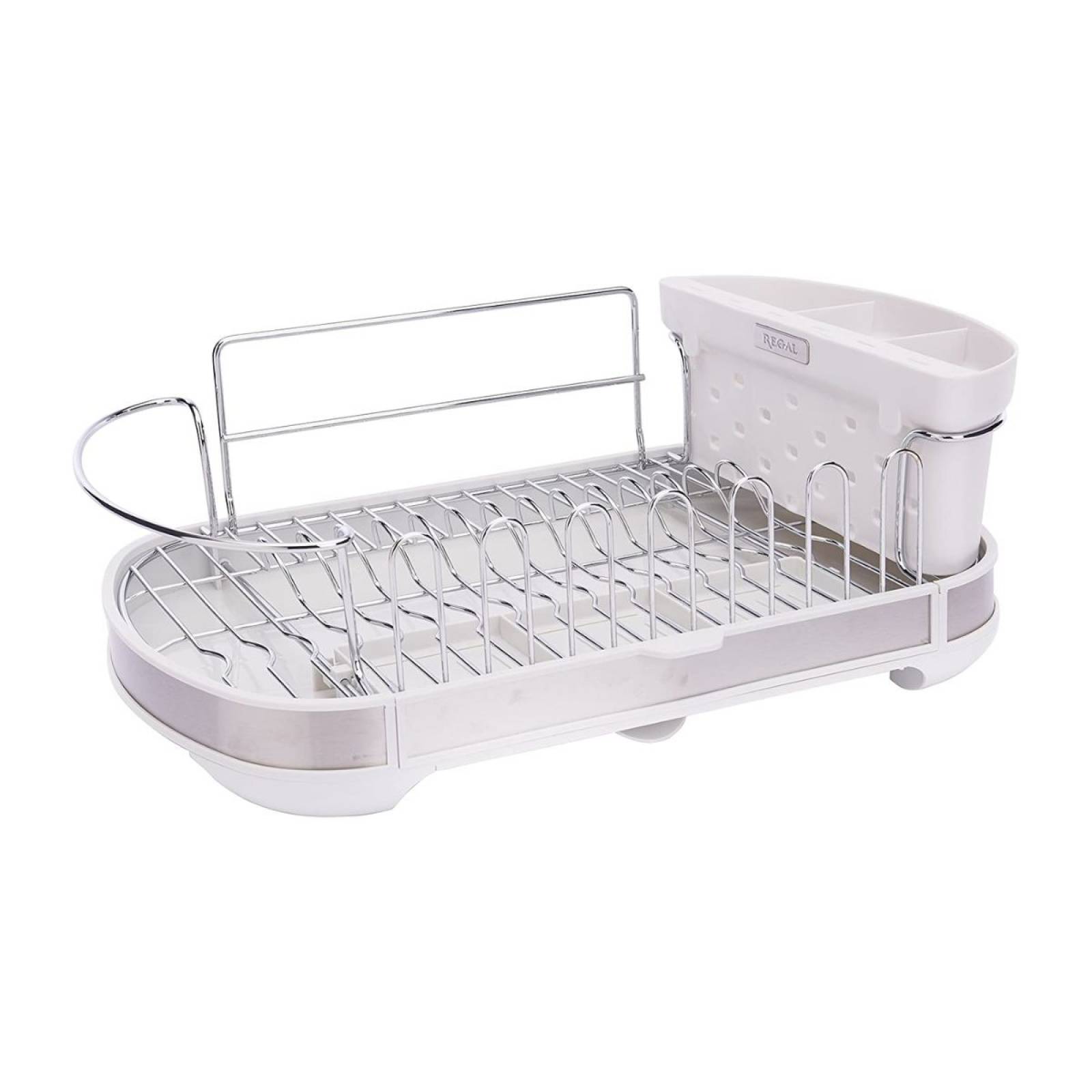 Escurridor Vasconia Regal Blanco con Porta Cubiertos Desmontable 55820-Blanco