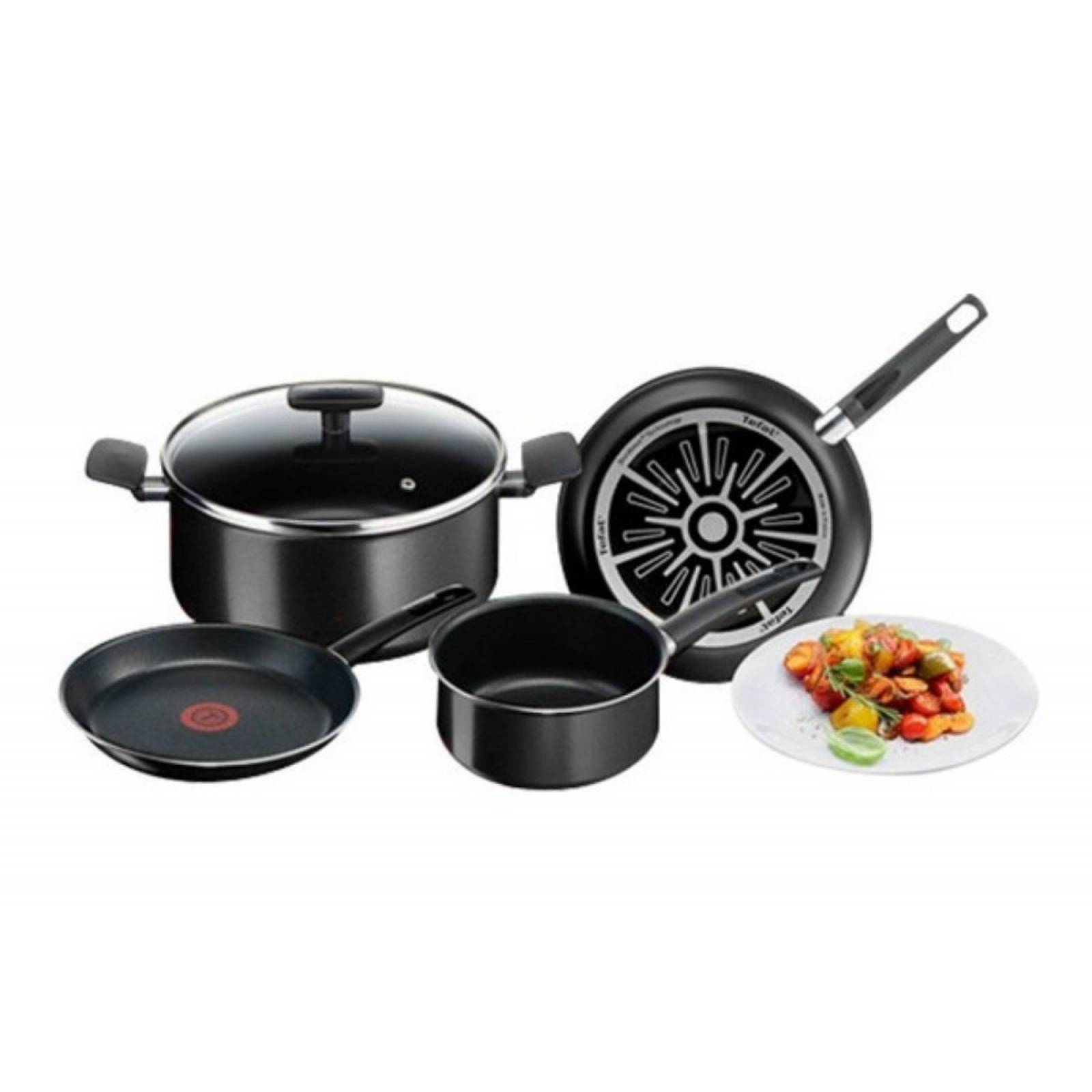 BATERIA DE COCINA INICIA 5 PIEZAS NEGRA
