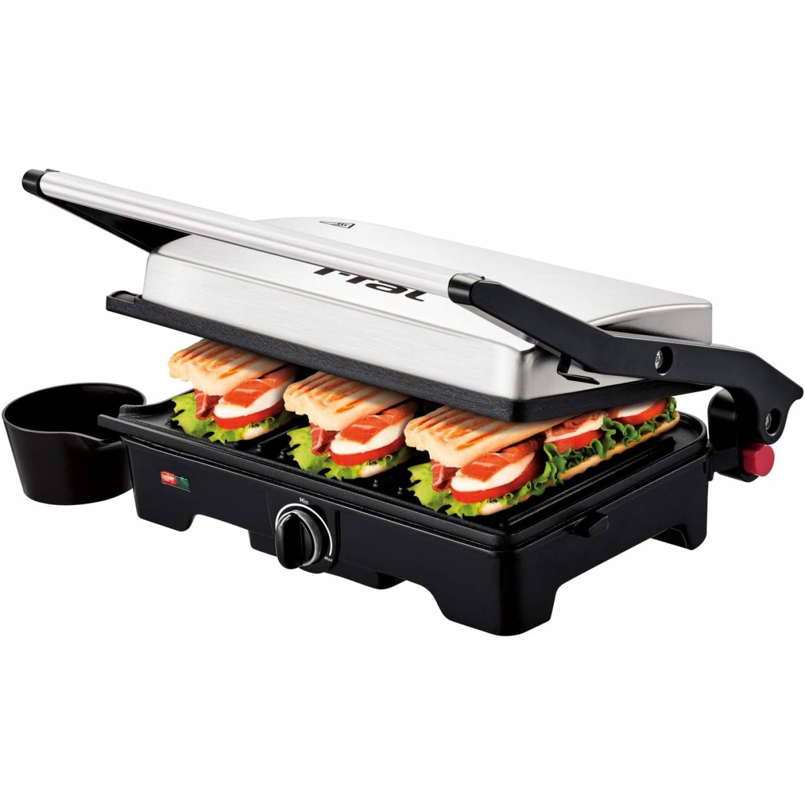Parrilla Panini 2 en 1 T-Fal SW332DMX Acero Inoxidable Antiadherente