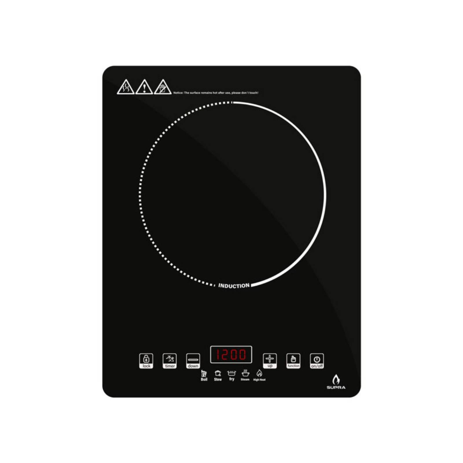 Parrilla de Inducción Magnética de Sobreponer de 1 Quemador 110V Marca Supra