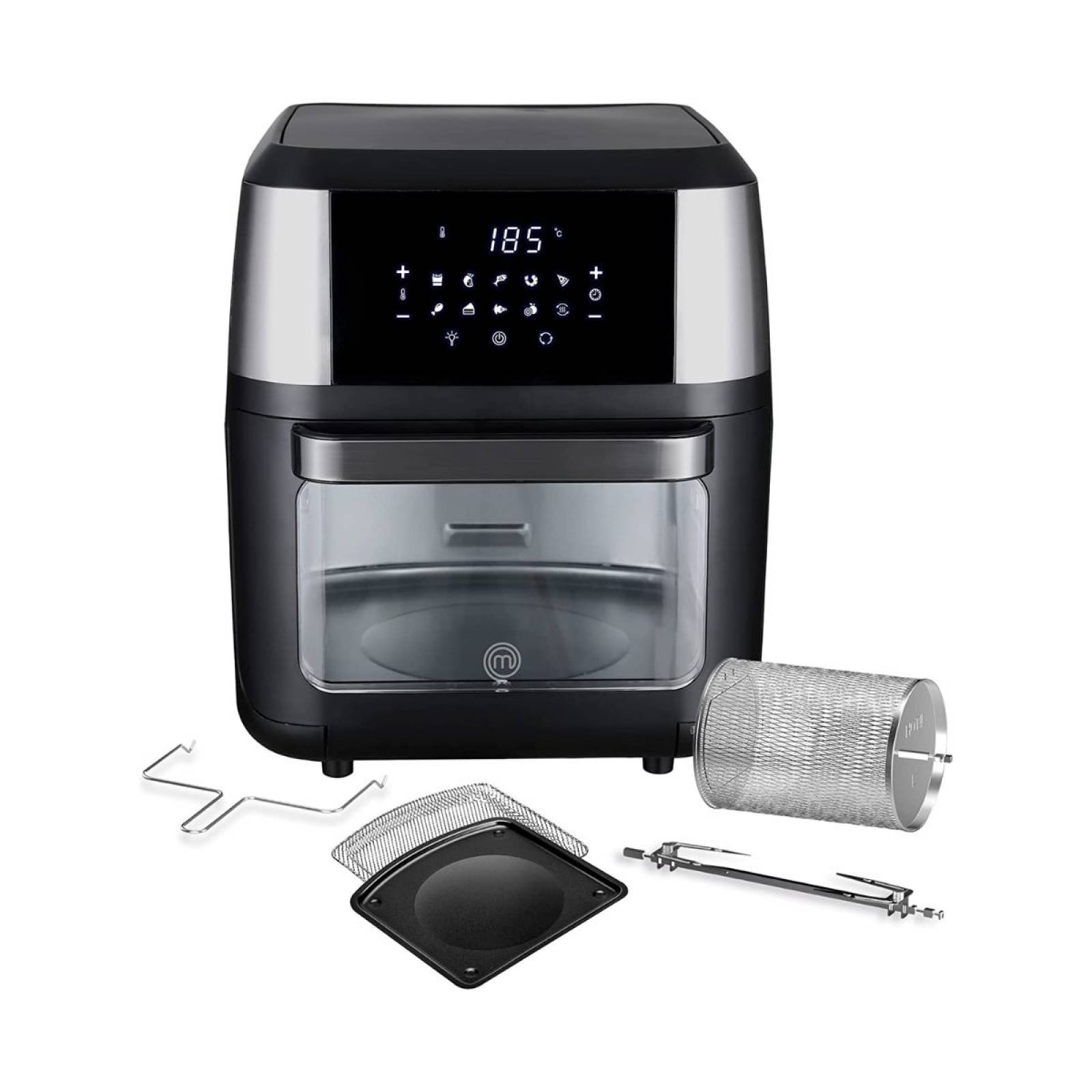 Horno Eléctrico de Aire Masterchef 12L Multifuncional Negro 110V MK-AFO-12SS
