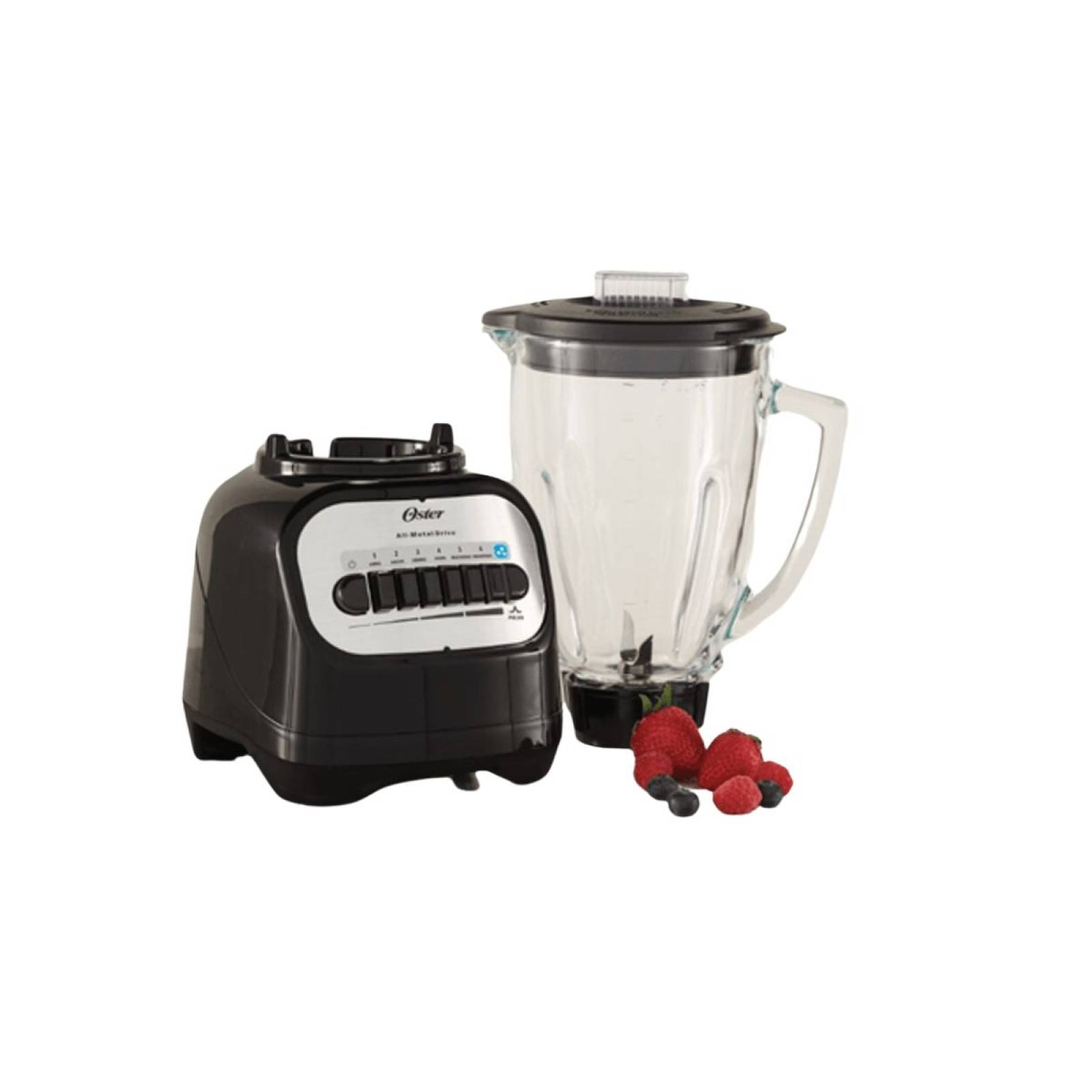 Licuadora Oster vaso de vidrio 1.5 Litros 6 velocidades negra Blstcag4551b