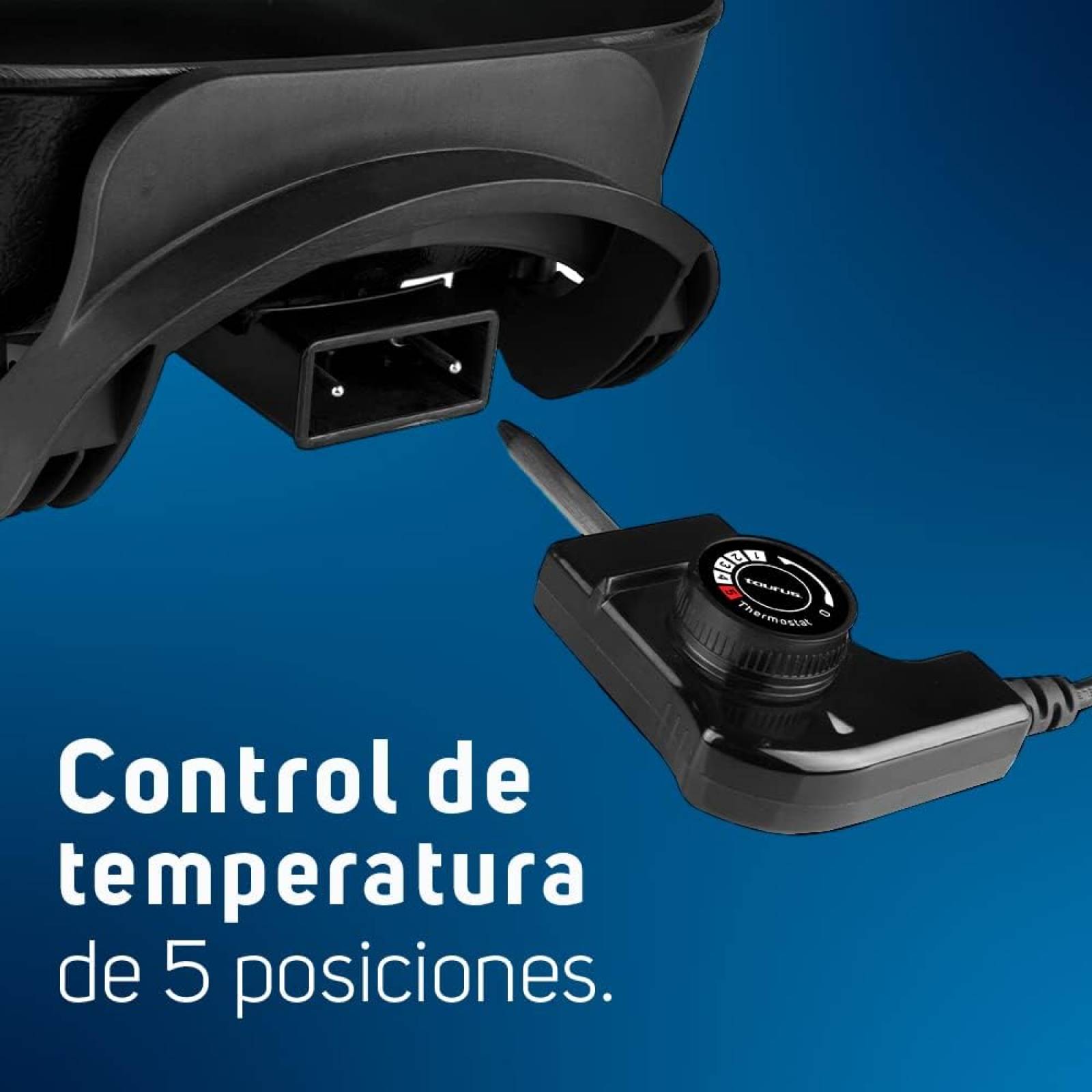 Sartén Eléctrico C/Tapa de Vidrio Recubrimiento Antiadherente 30 cm y 2,5 Litros de Capacidad Taurus