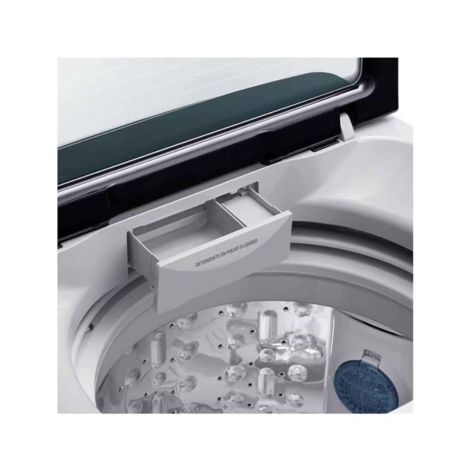 Lavadora de 18 KG Carga Superior C/Plata Smart Inverter marca LG