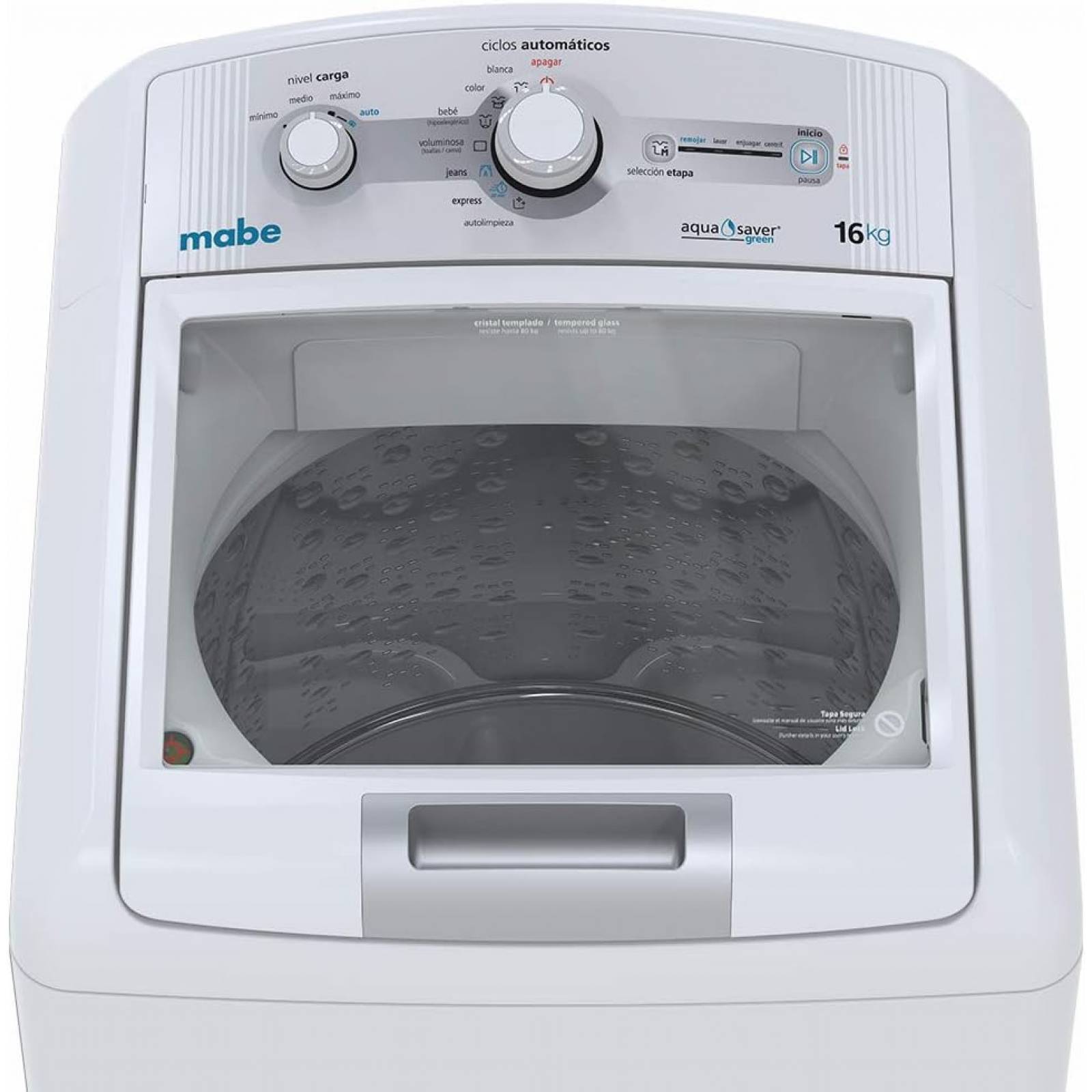 Lavadora 16KG Automática Carga Superior 7 Ciclos Blanco Mabe