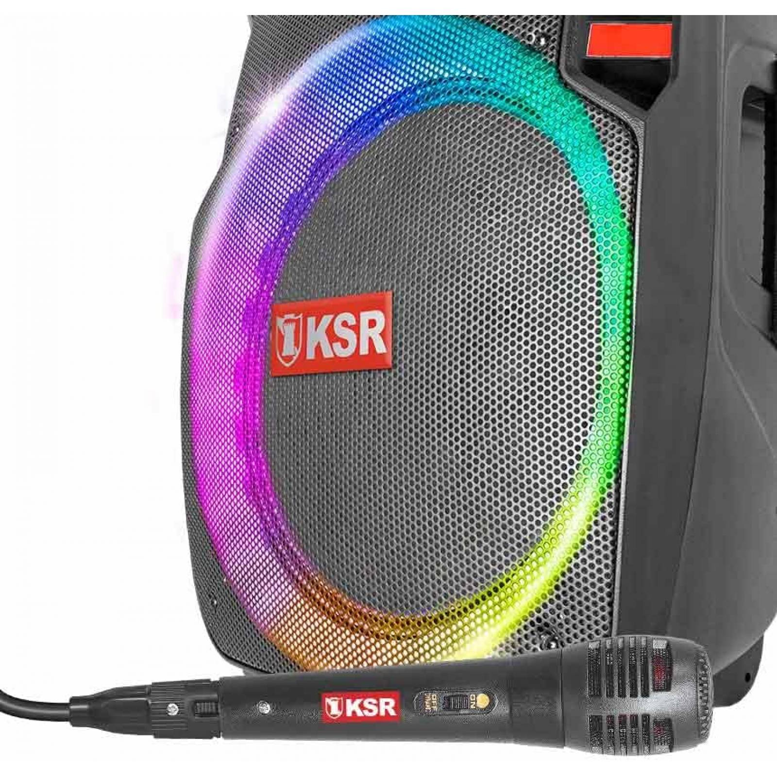 Bafle Recargable Kaiser 15 Pulgadas con Tripie y Micrófono KSW-5015