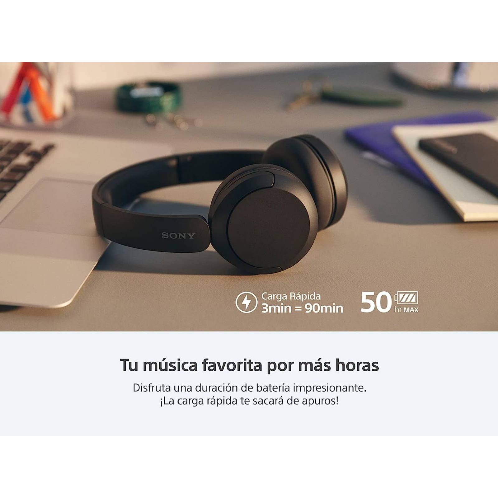 Audífonos Inalámbricos de Diadema Sony WH-CH520-Blanco