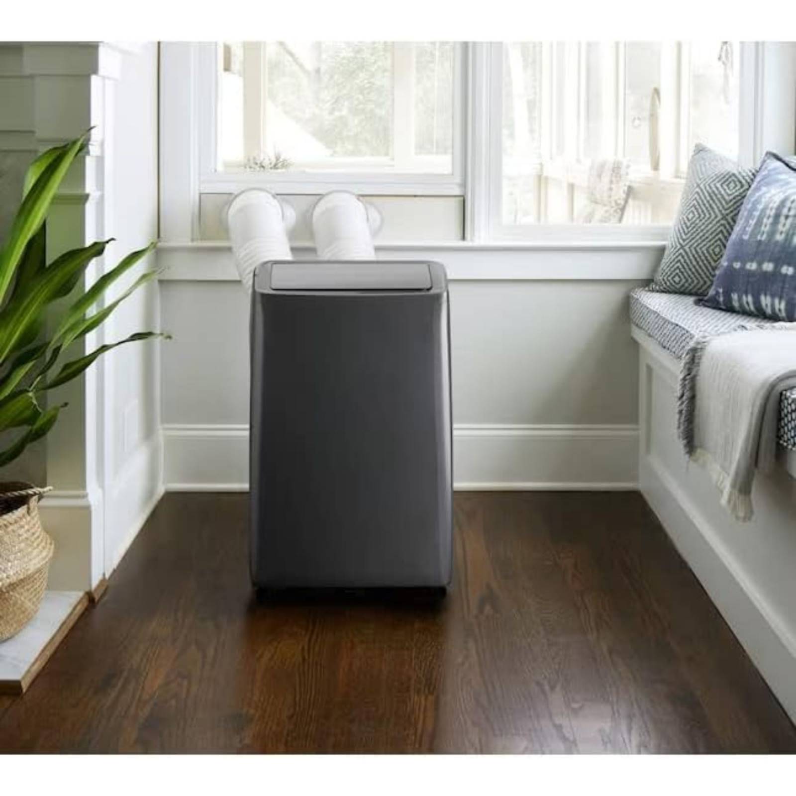 Hisense 10000-BTU DOE (15000-BTU Ashrae) 115-Volt Grey Vented portable Air Conditioner Wi-fi Compatibility