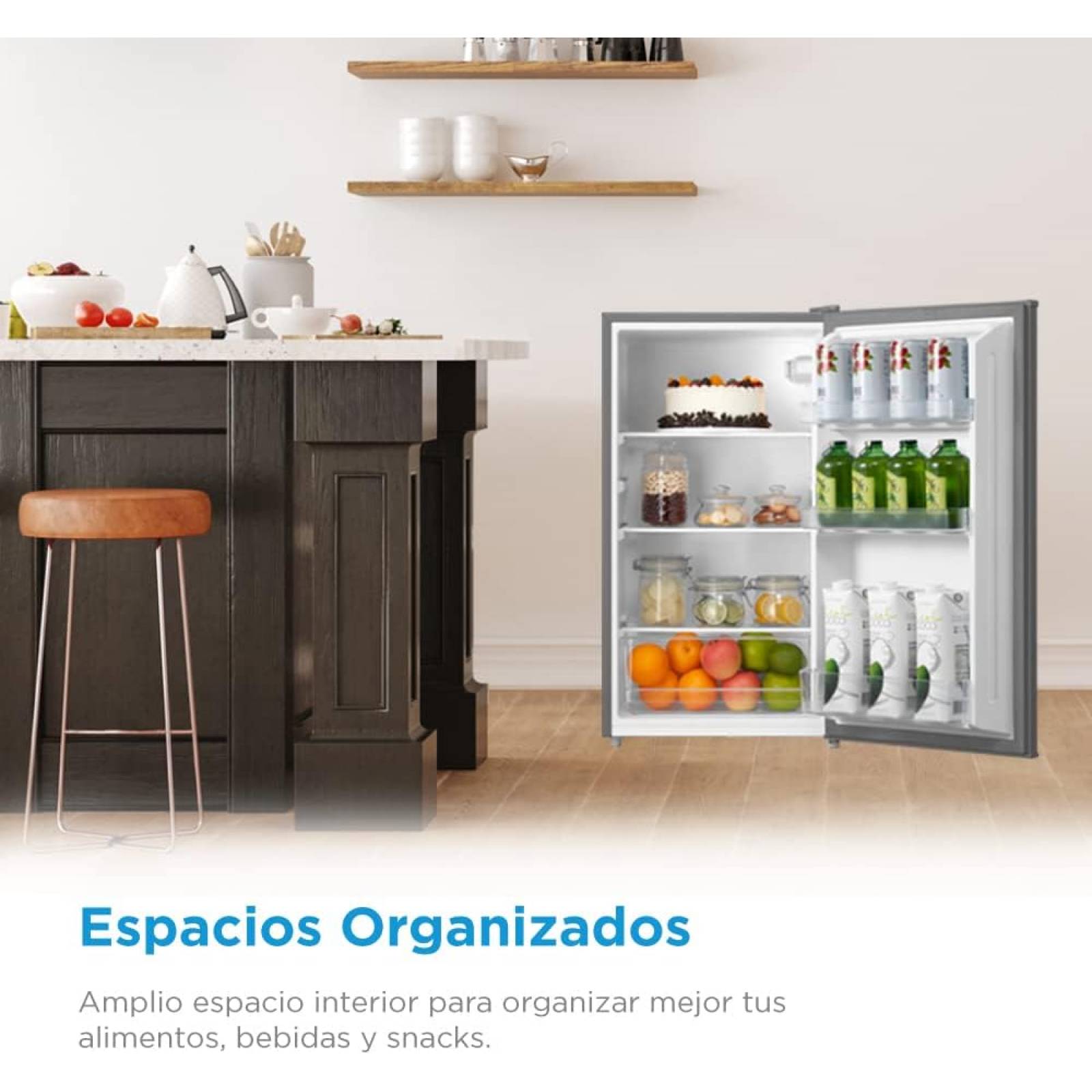 Frigobar 4 Pies Color Silver Marca Midea