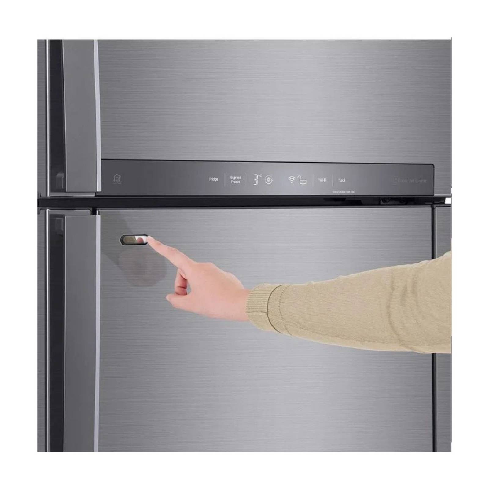Refrigerador Top Mount Door-in-Door Inteligente LG 16 Pies Cúbicos Color Plata Linear Inverter