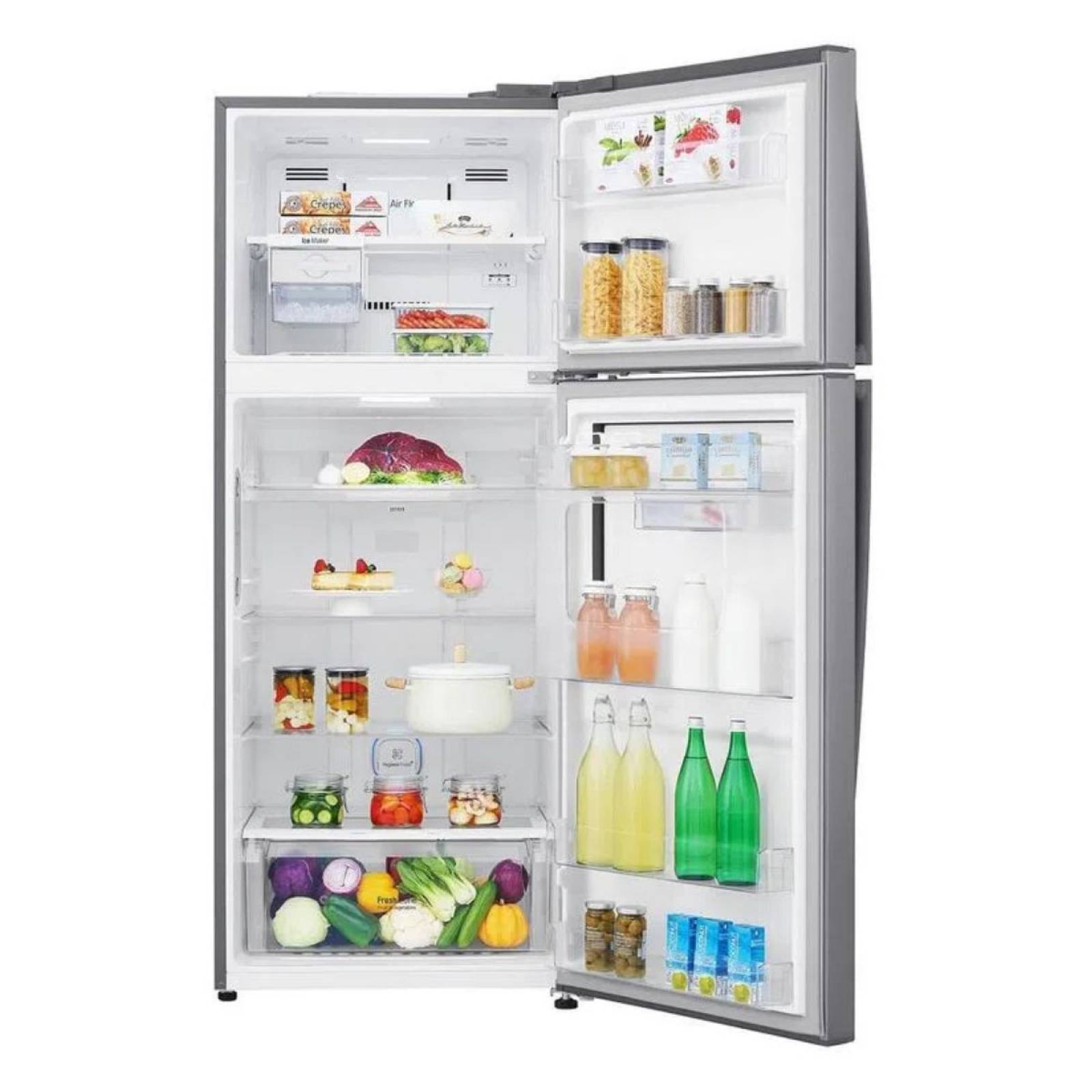 Refrigerador Top Mount Door-in-Door Inteligente LG 16 Pies Cúbicos Color Plata Linear Inverter