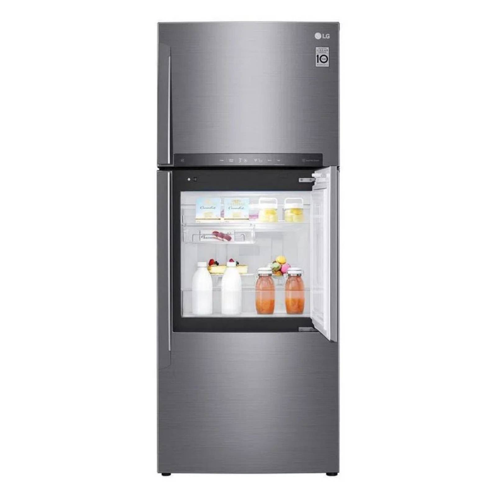 Refrigerador Top Mount Door-in-Door Inteligente LG 16 Pies Cúbicos Color Plata Linear Inverter