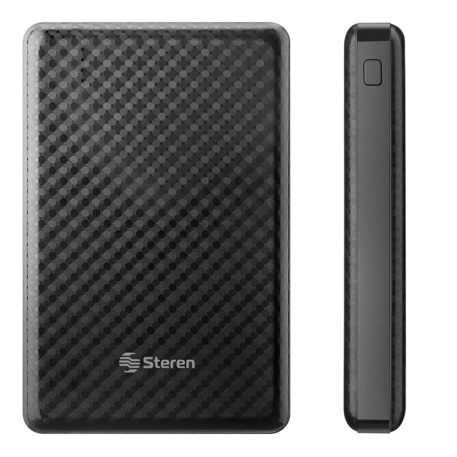 Power Bank 5,000 MAH 2 salidas usb negro steren STEREN