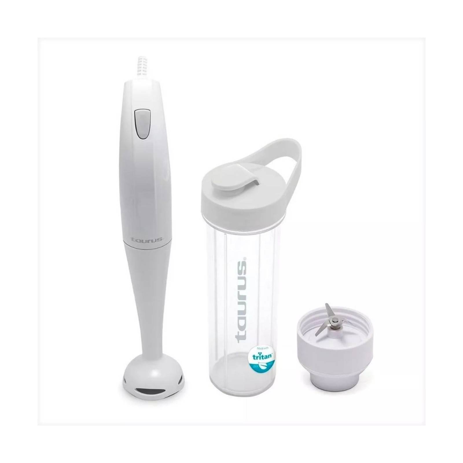 BATIDORA DE INMERSIÓN + BOTELLA 2GO DE 500 ML TAURUS REMOLINE