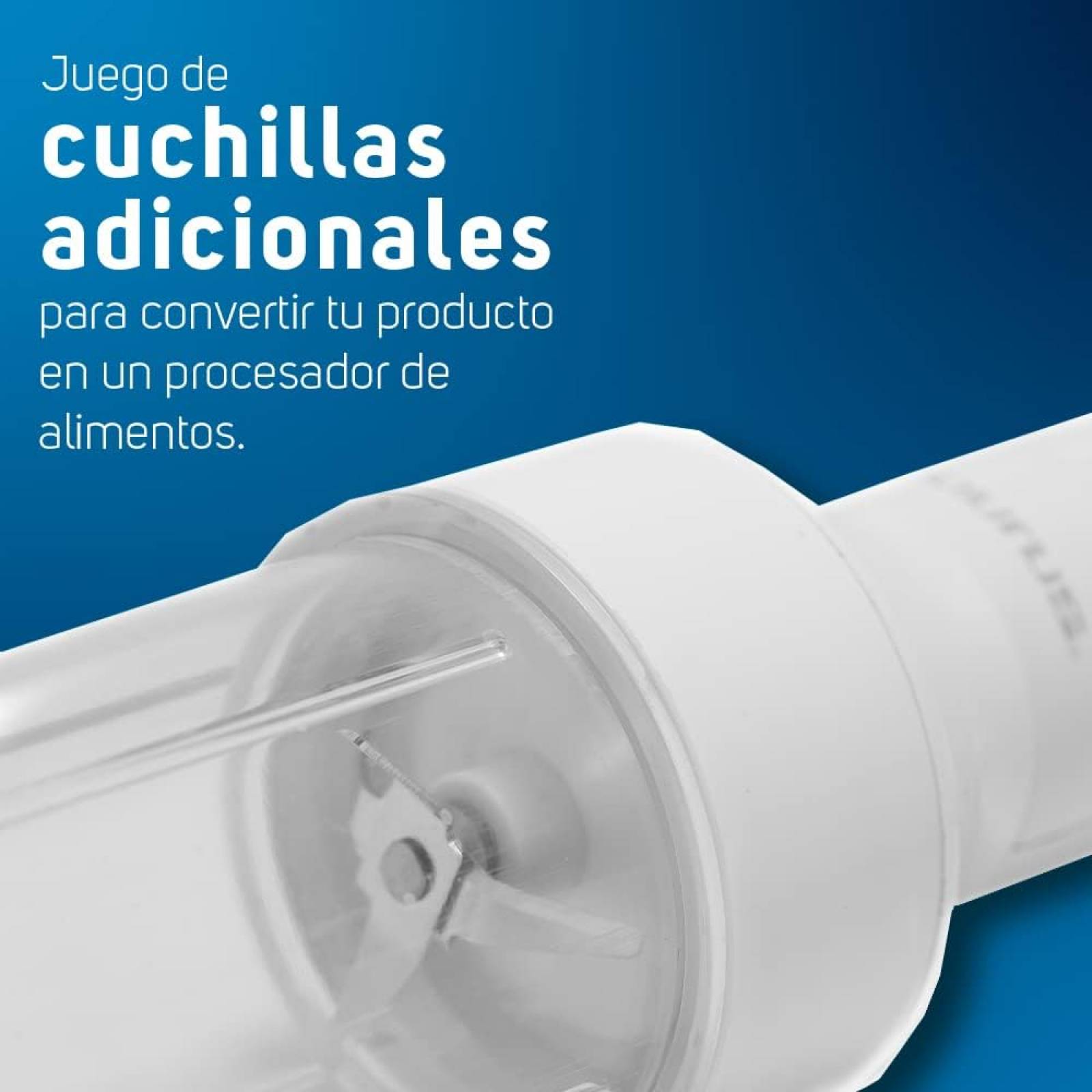 BATIDORA DE INMERSIÓN + BOTELLA 2GO DE 500 ML TAURUS REMOLINE